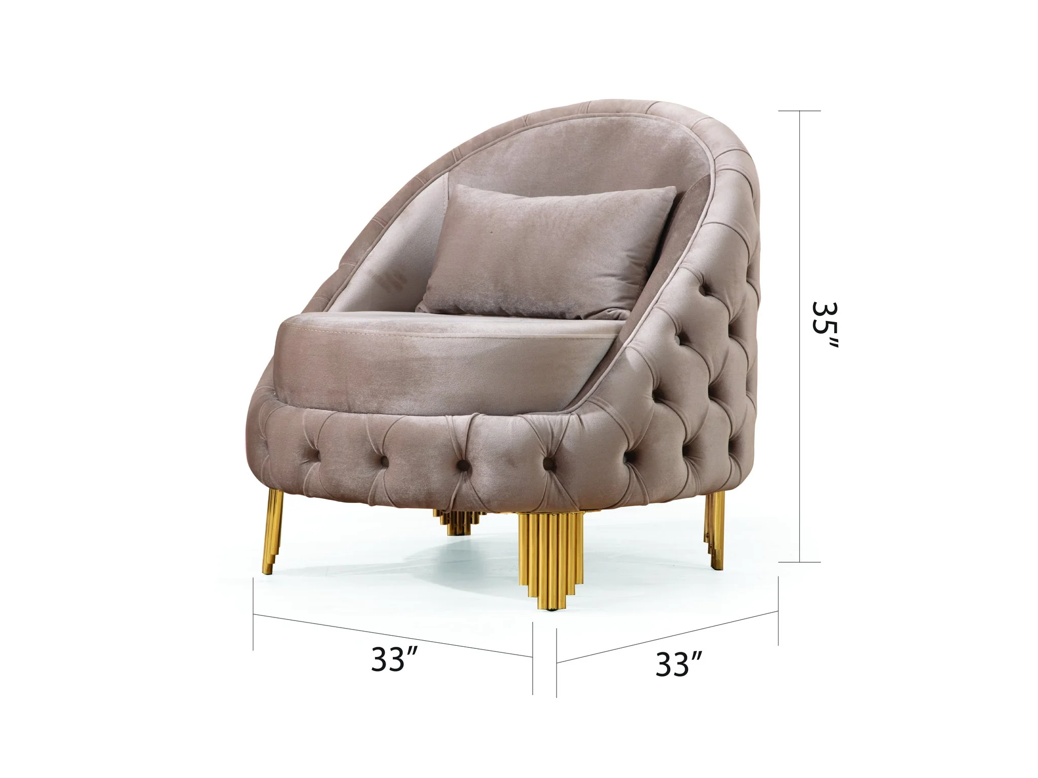 Vanessa Chair Taupe - Image 2