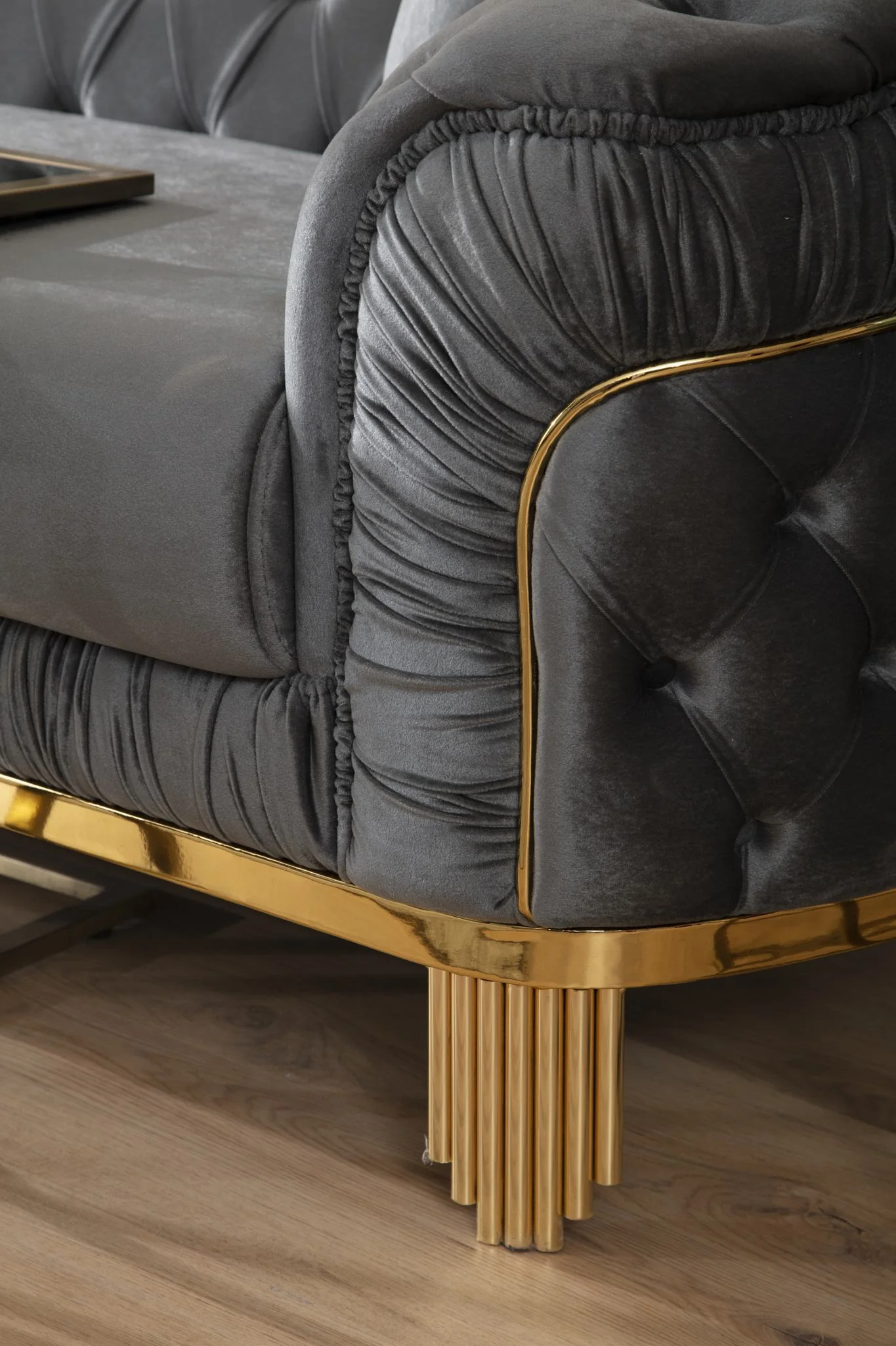Vanessa Loveseat Gray - Image 3