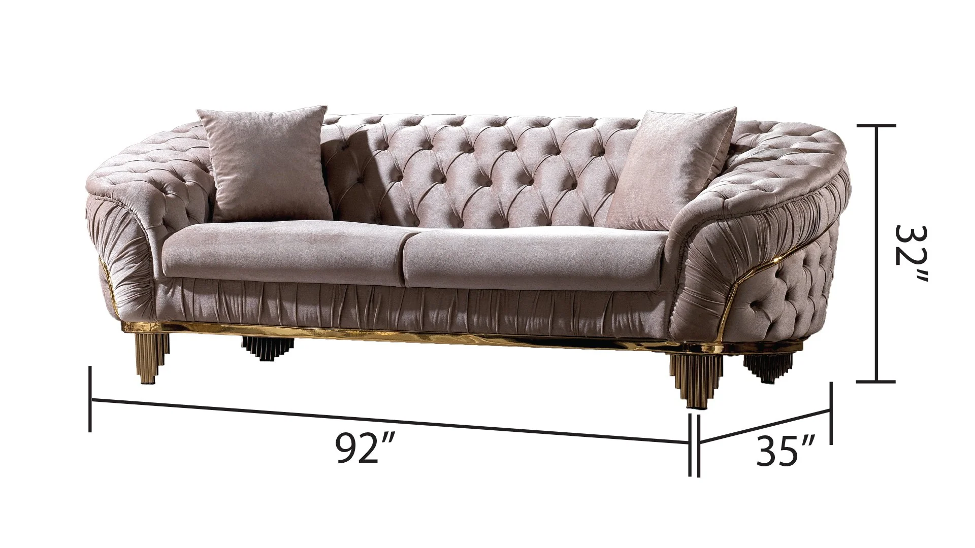 Vanessa Sofa Taupe - Image 2