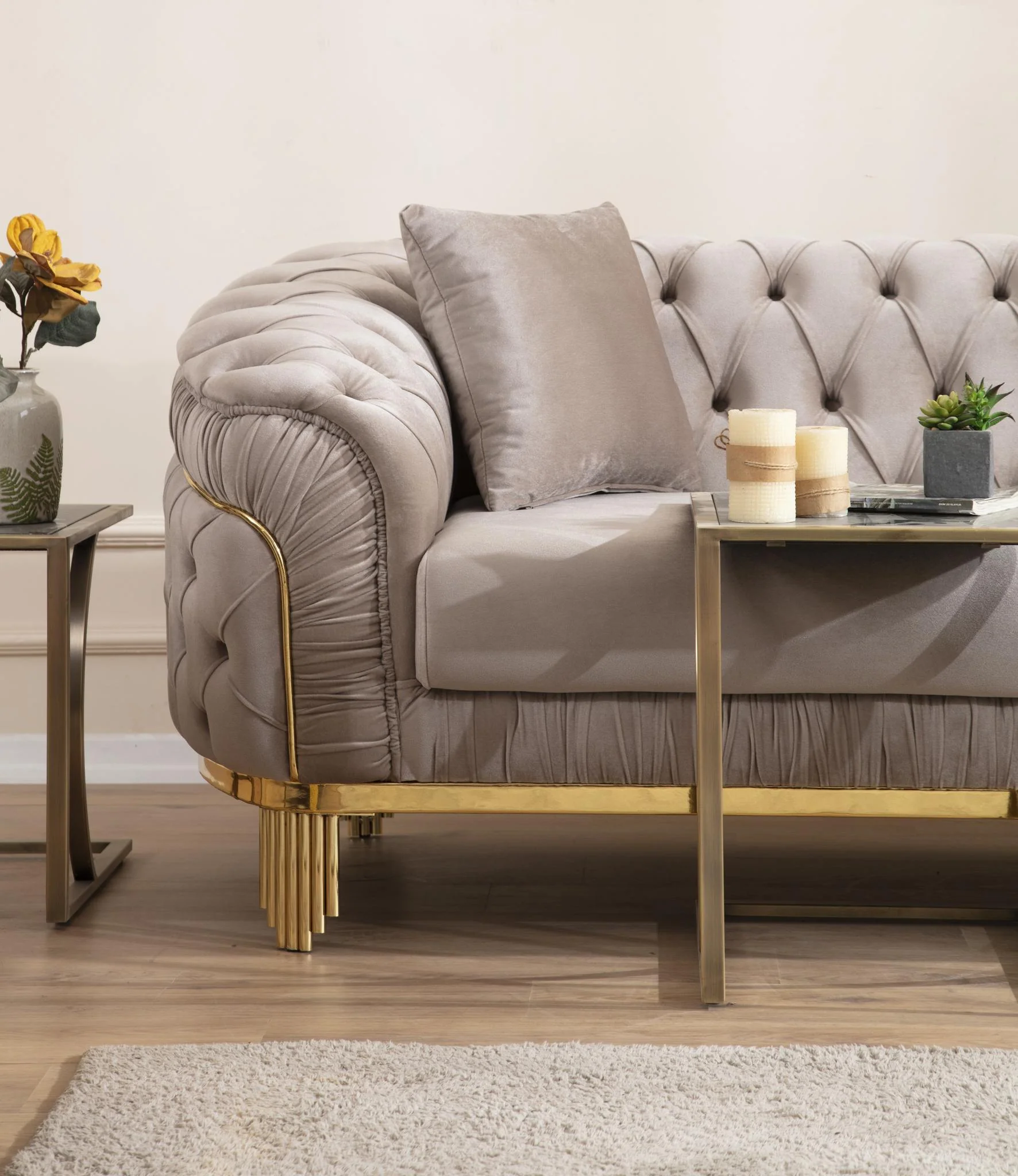 Vanessa Sofa Taupe - Image 5