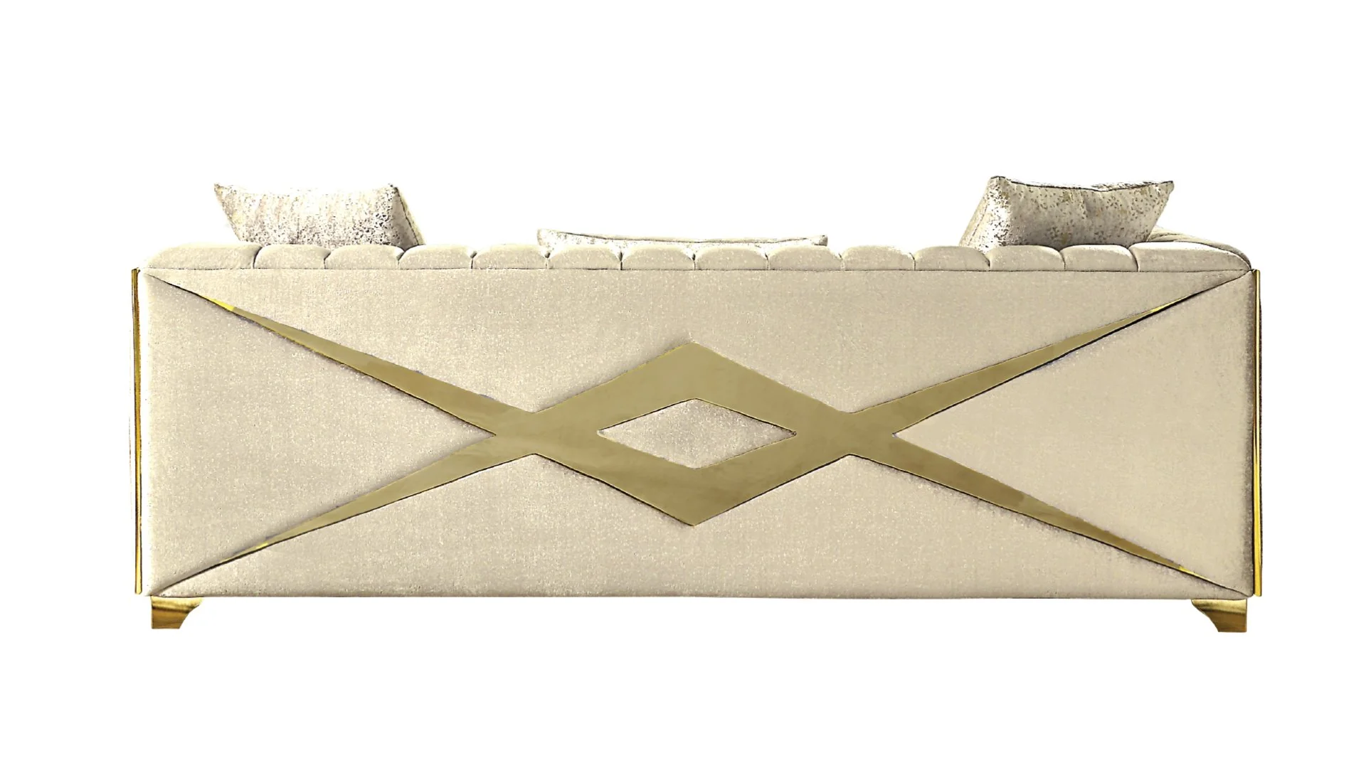 Velencia 3 Pc Living Room set Cream - Image 4