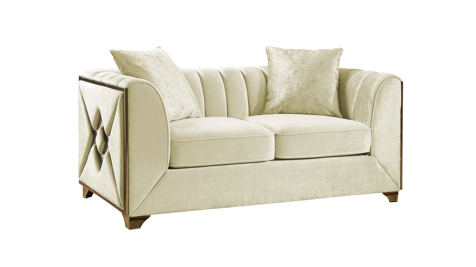 Velencia 3 Pc Living Room set Cream - Image 5