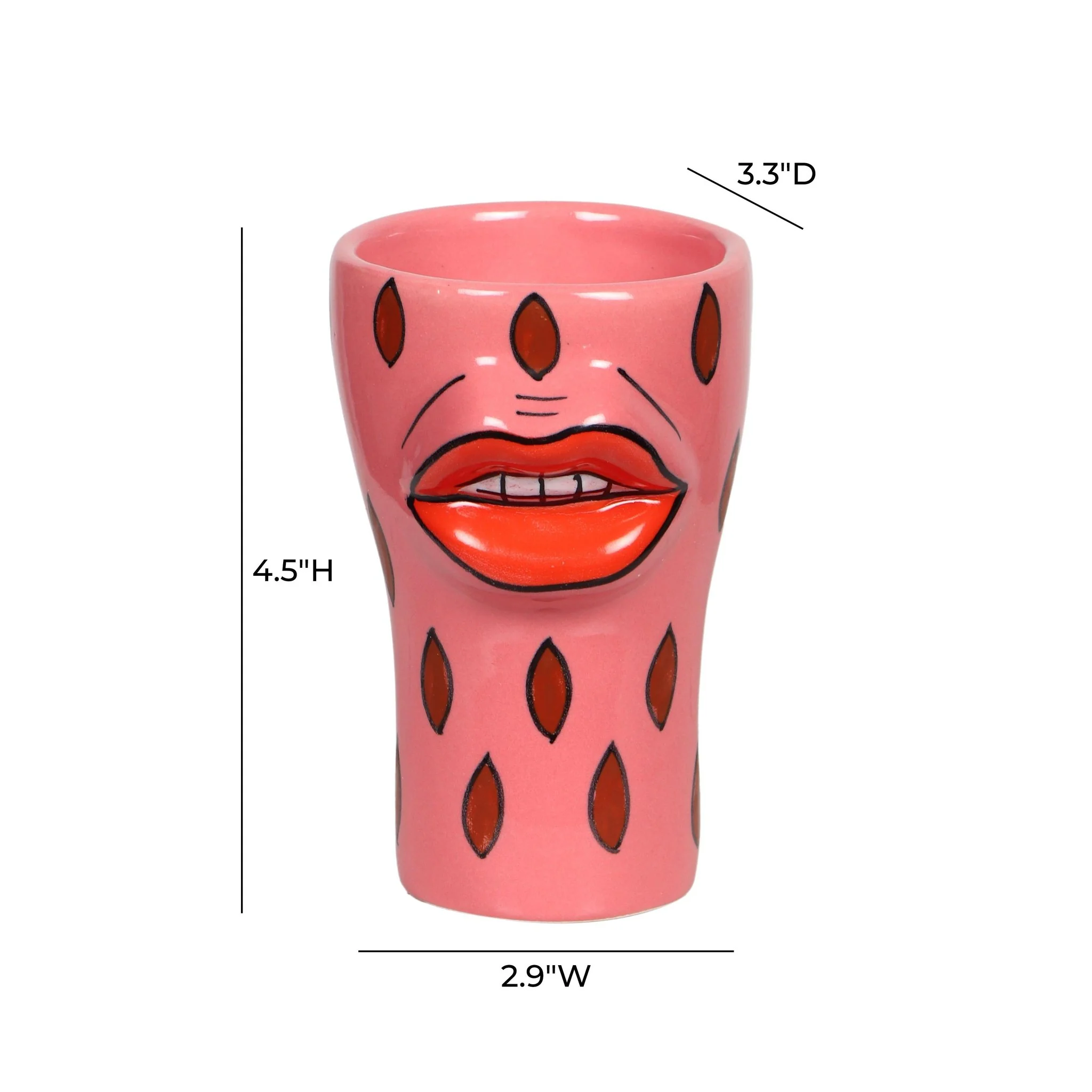 Velma 'Sultry' Ceramic Glasses - Set of 4 - Image 4