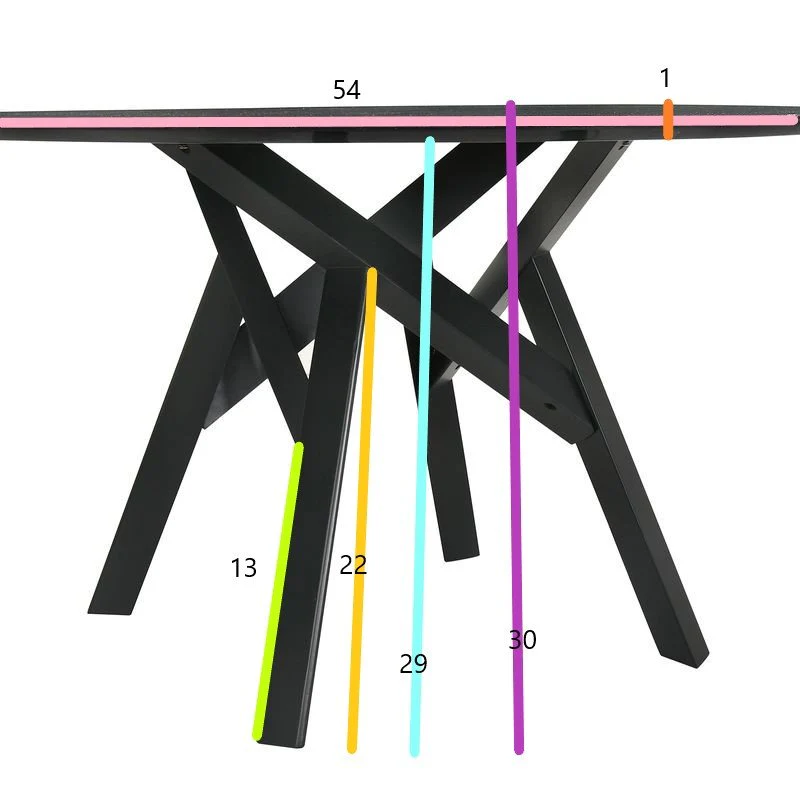 Venus and Lima 5 Piece Black Marble Round Dining Set - Image 7