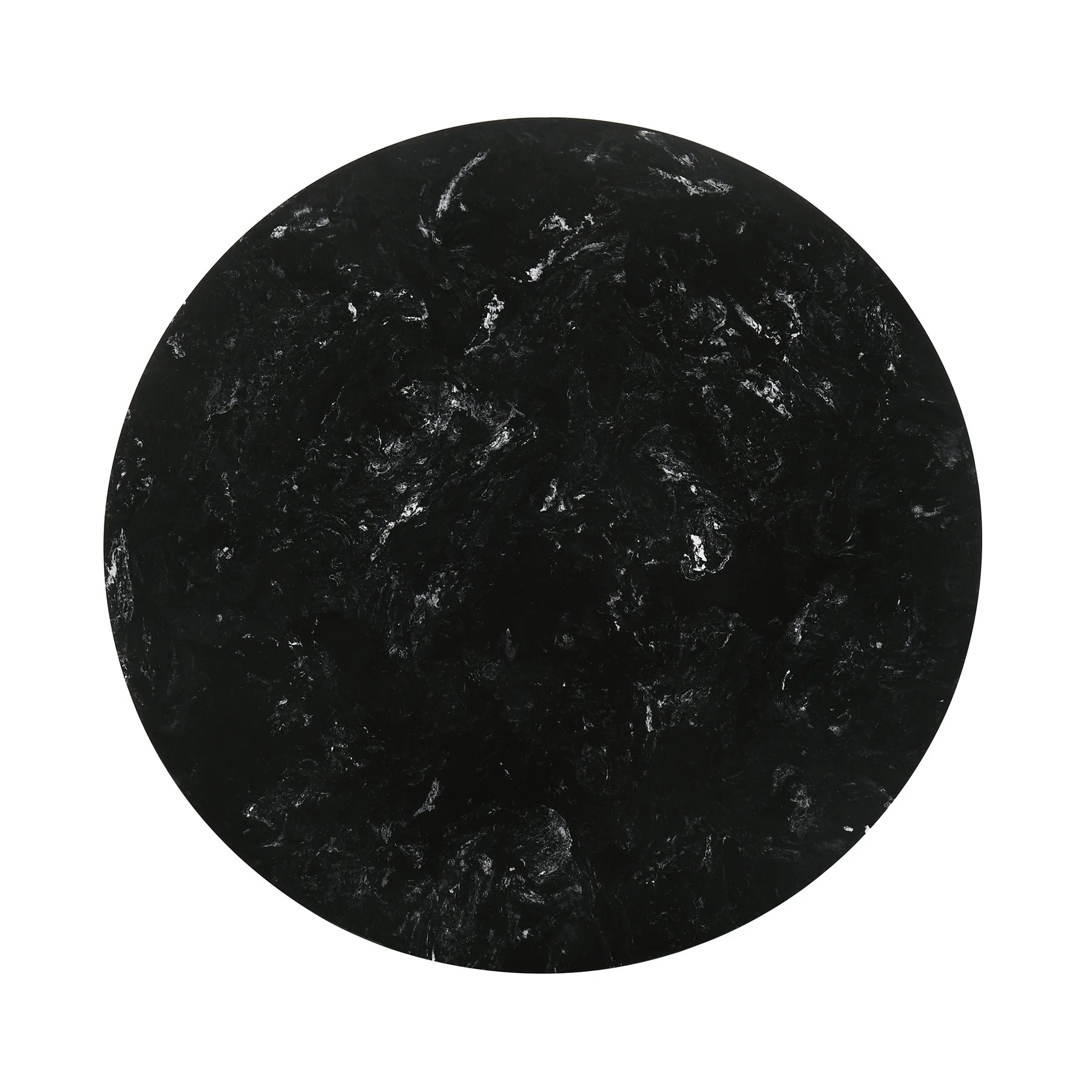 Venus and Varde 5 Piece Black Marble Round Dining Set - Image 6