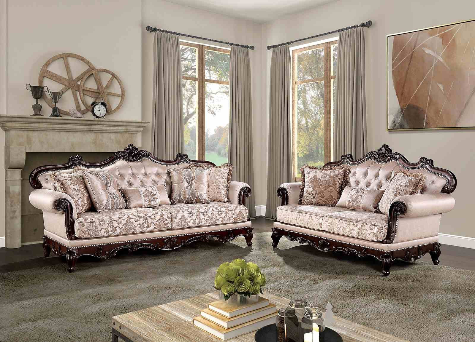 Veracruz Loveseat, Dark Cherry/Light Brown - Image 2