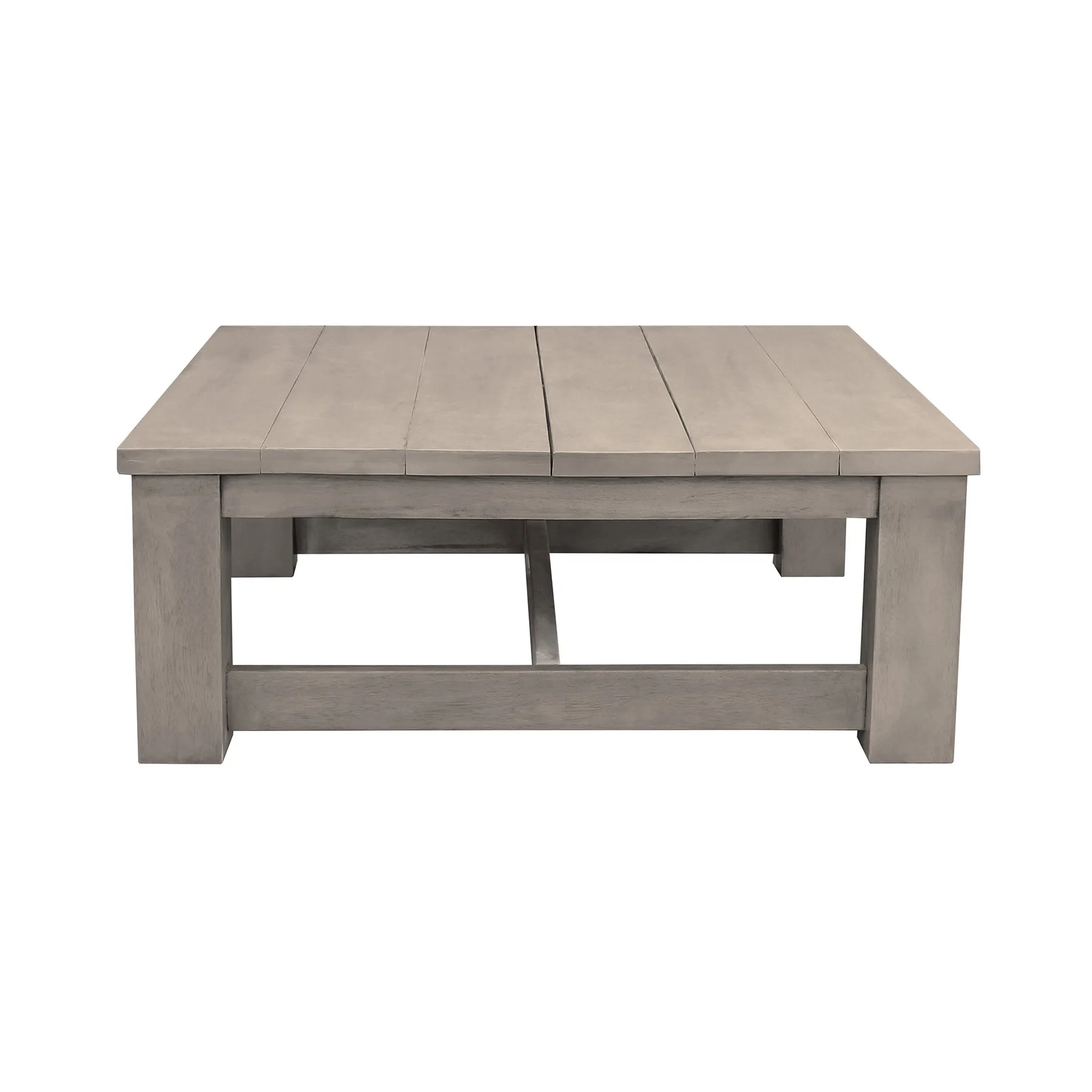 Verano 4 Piece Outdoor Patio Furniture Set in Wicker and Acacia Wood with Taupe Cushions - Image 6