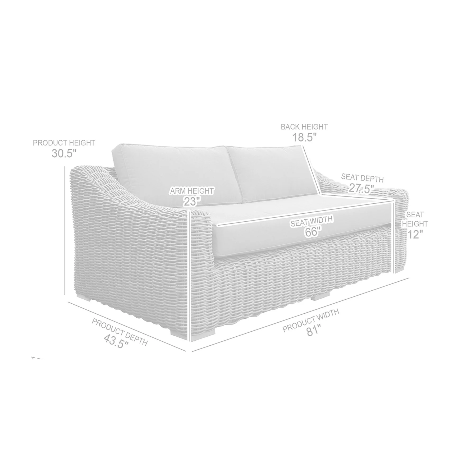 Verano Wicker and Acacia Outdoor Sofa in Taupe and Brown - Image 6