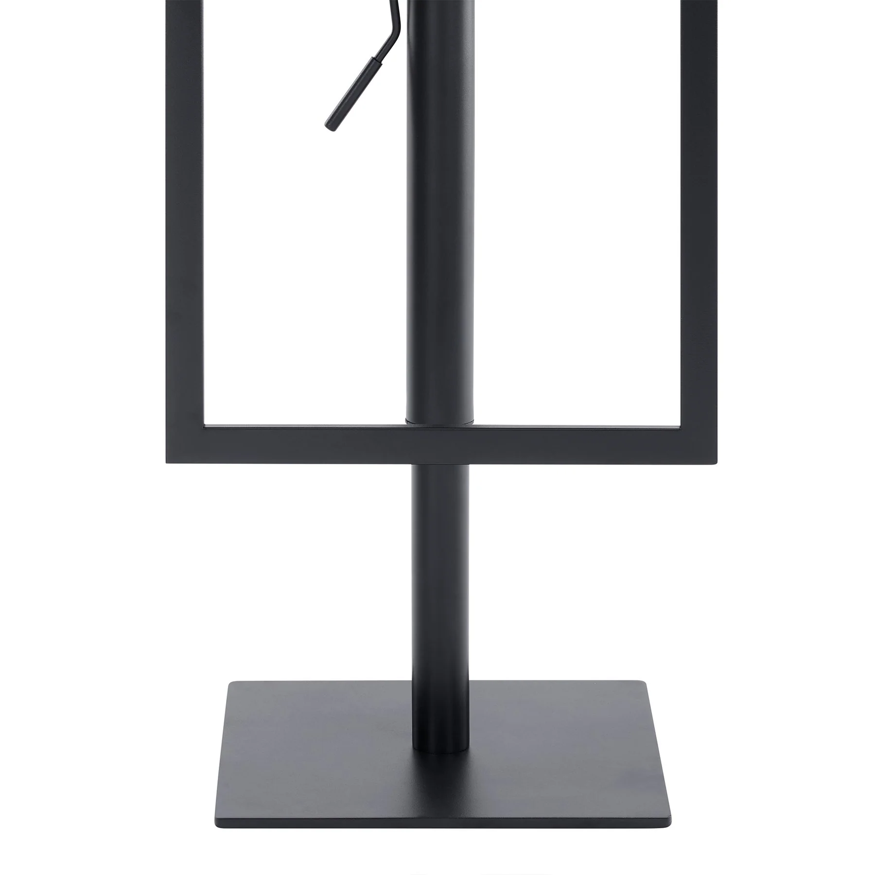 Victory Contemporary Swivel Barstool in Matte Black Finish and Gray Faux Leather - Image 6