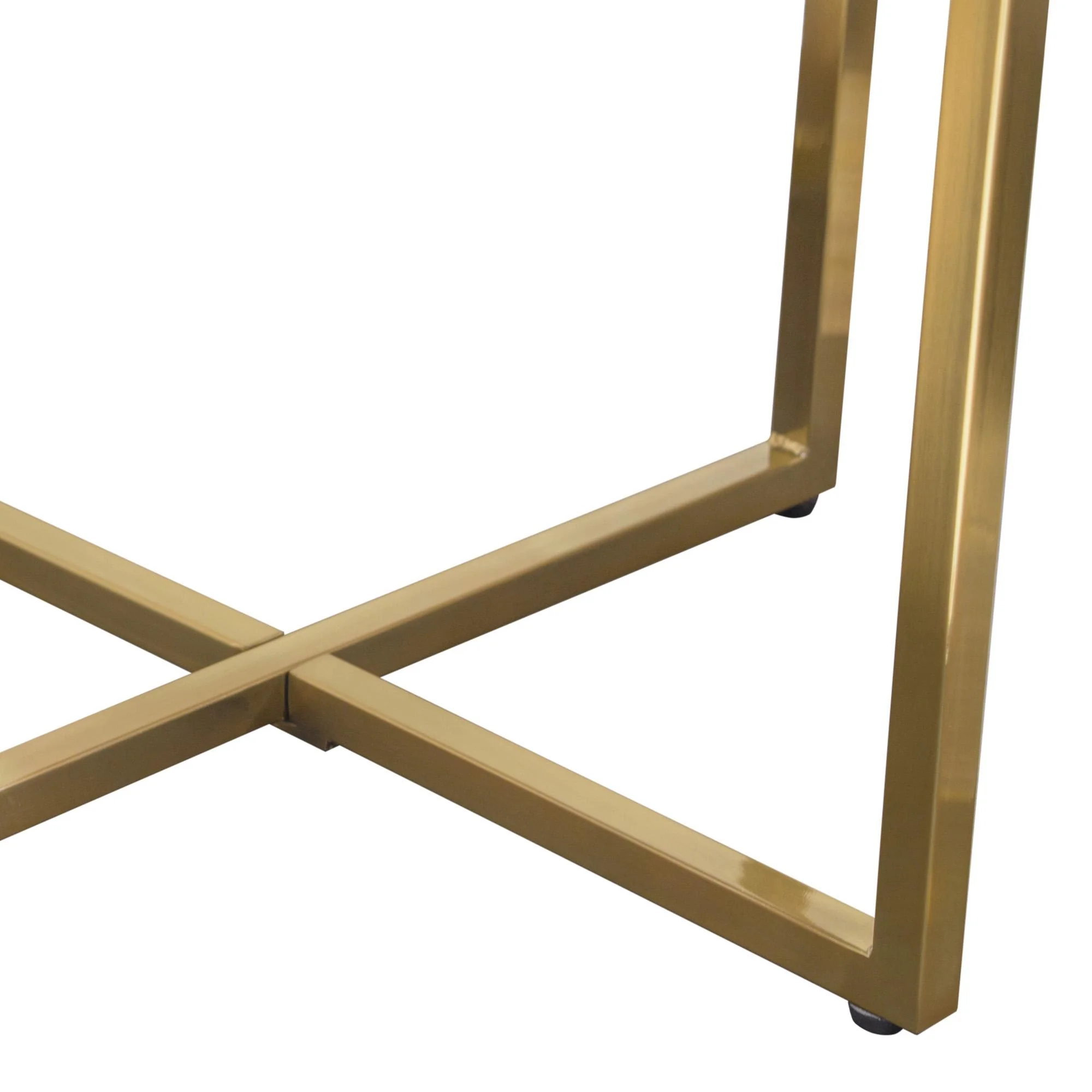 Vida 24" Round End Table w/ Faux Marble Top and Brushed Gold Metal Frame by Diamond Sofa - Image 7