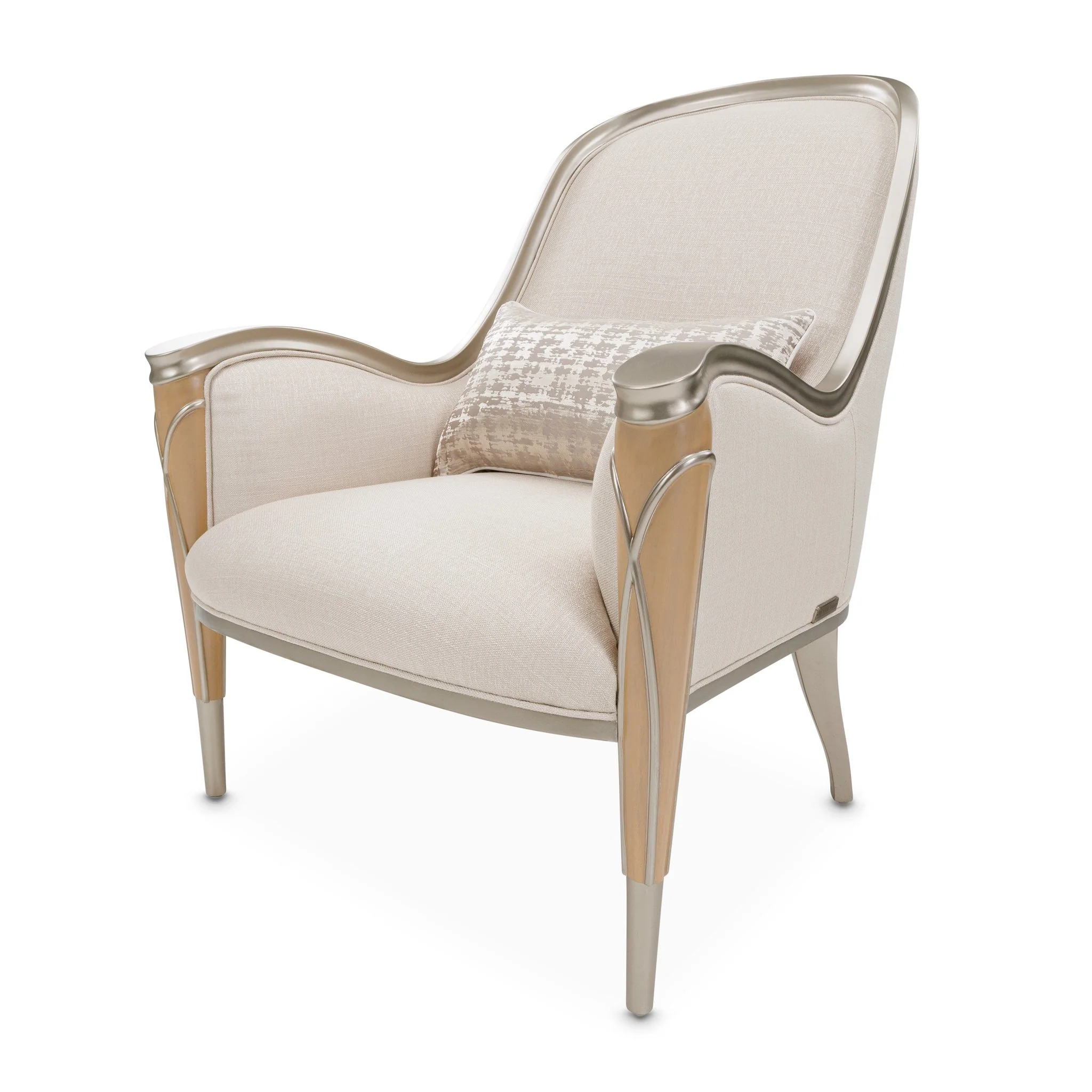 Villa Cherie Accent Chair - Pearl/Caramel - Image 9