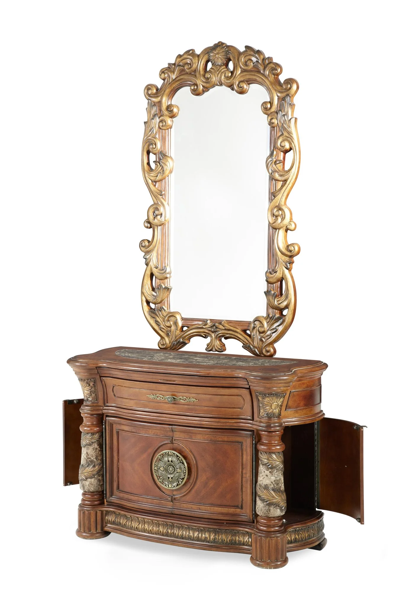 Villa Valencia Bachelor's Chest with Mirror - Classic Chest - Image 4