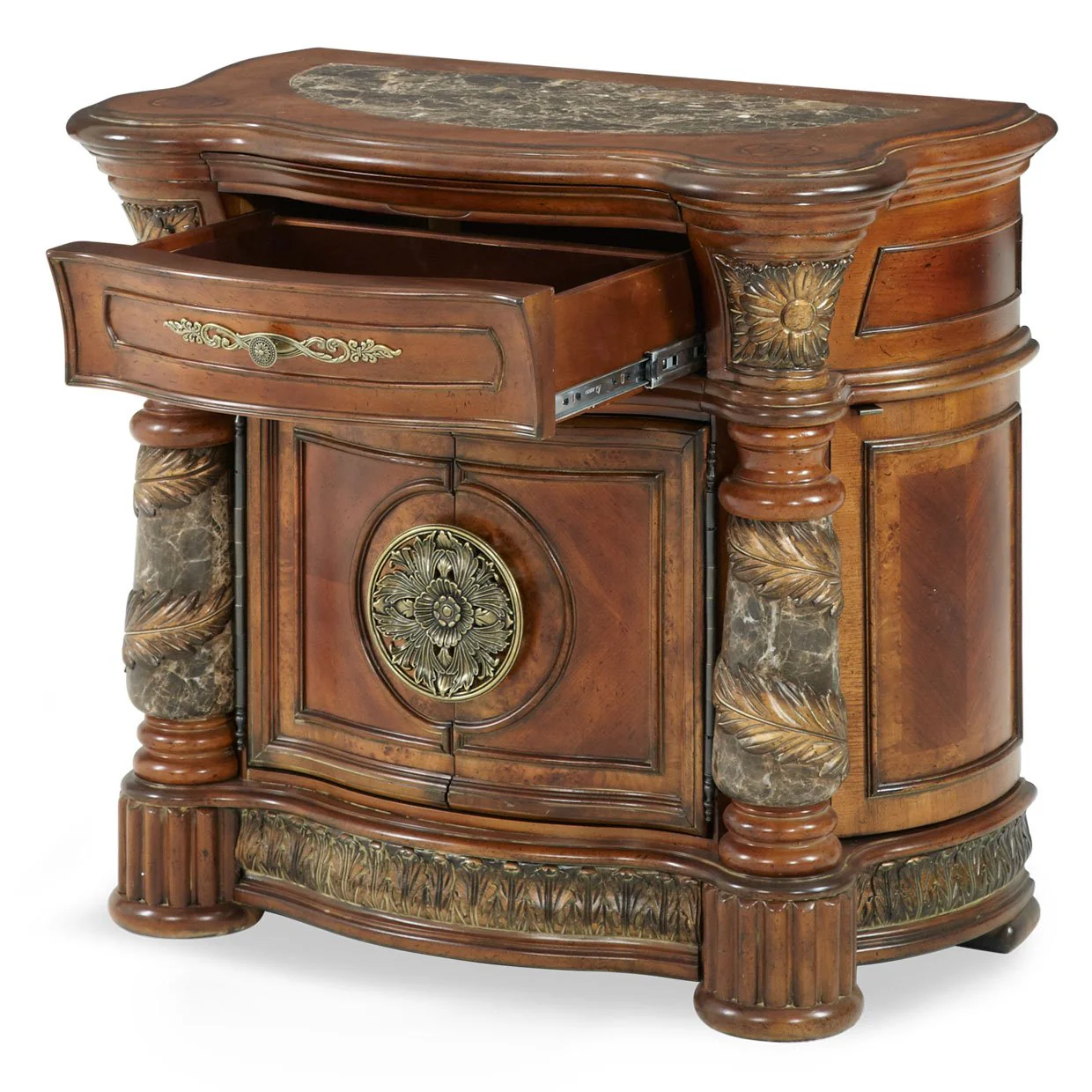 Villa Valencia Bedside Chest with Mirror - Classic Chest - Image 2