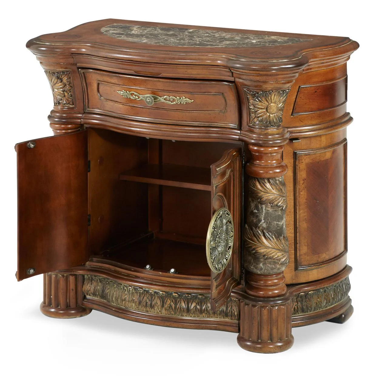 Villa Valencia Bedside Chest with Mirror - Classic Chest - Image 4