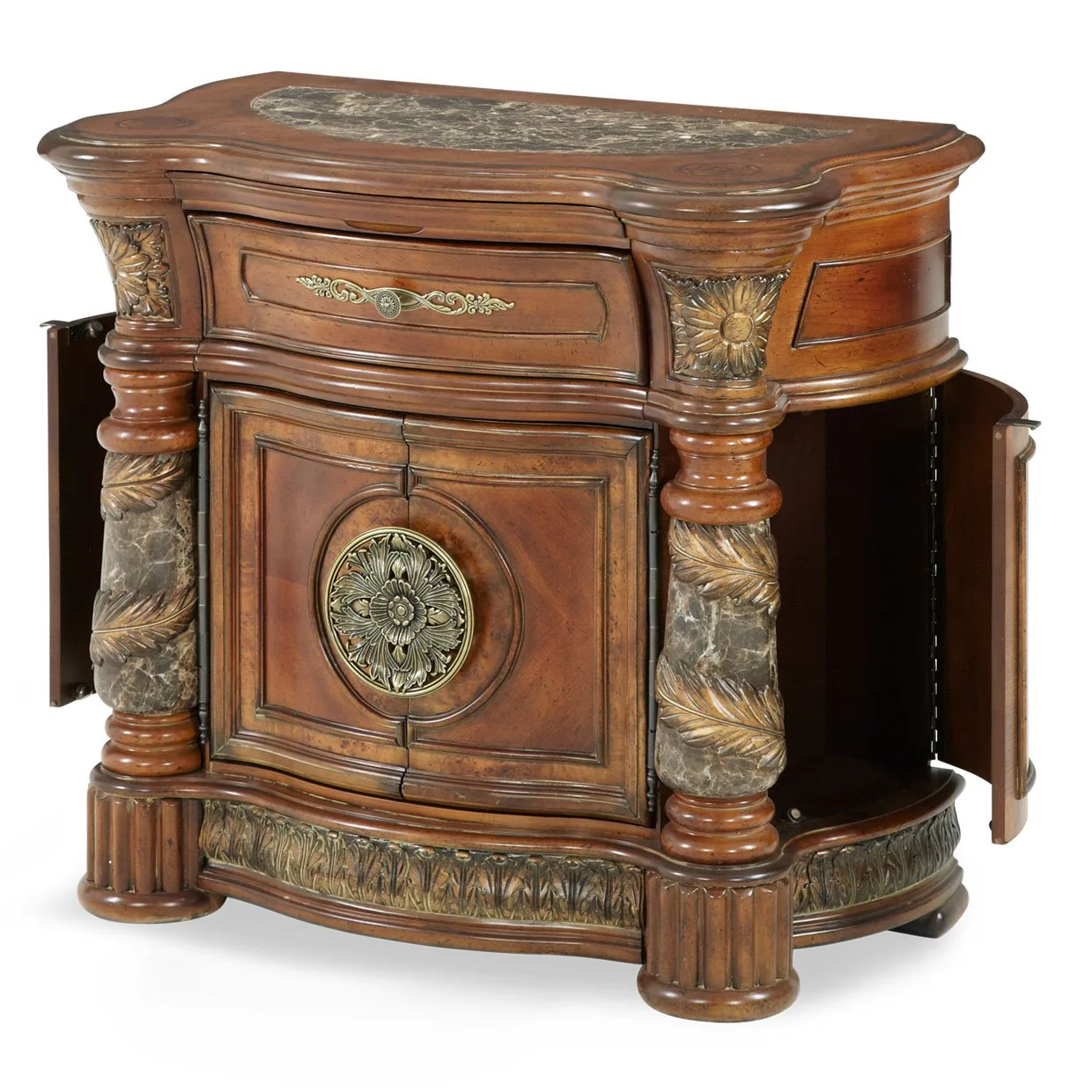 Villa Valencia Bedside Chest with Mirror - Classic Chest - Image 5