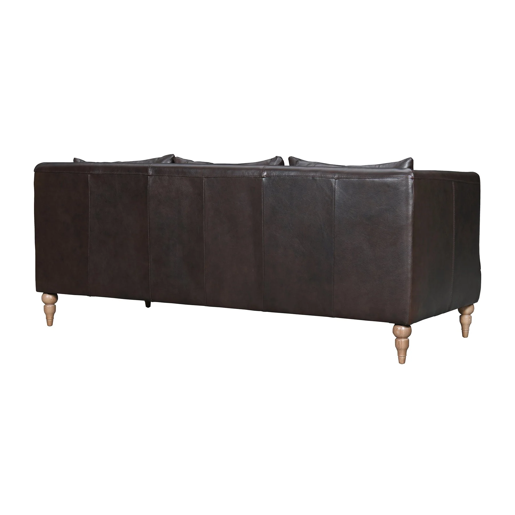 Vincenza 85" Dark Brown Leather Sofa - Image 3