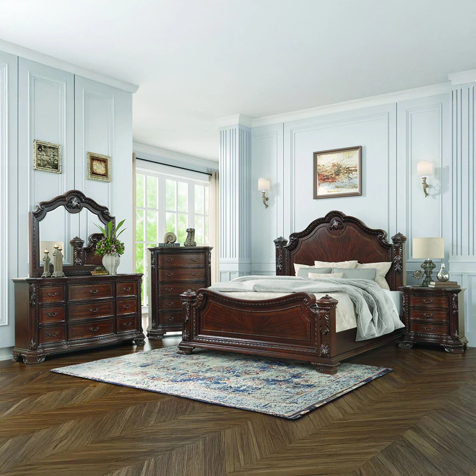 Vintage King 5 Pc Bedroom Set - Image 24