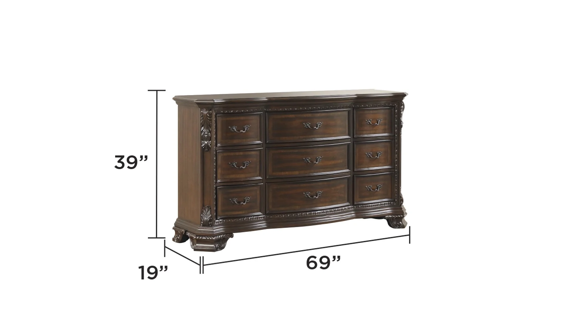 Vintage Queen 4 Pc Bedroom Set - Image 9