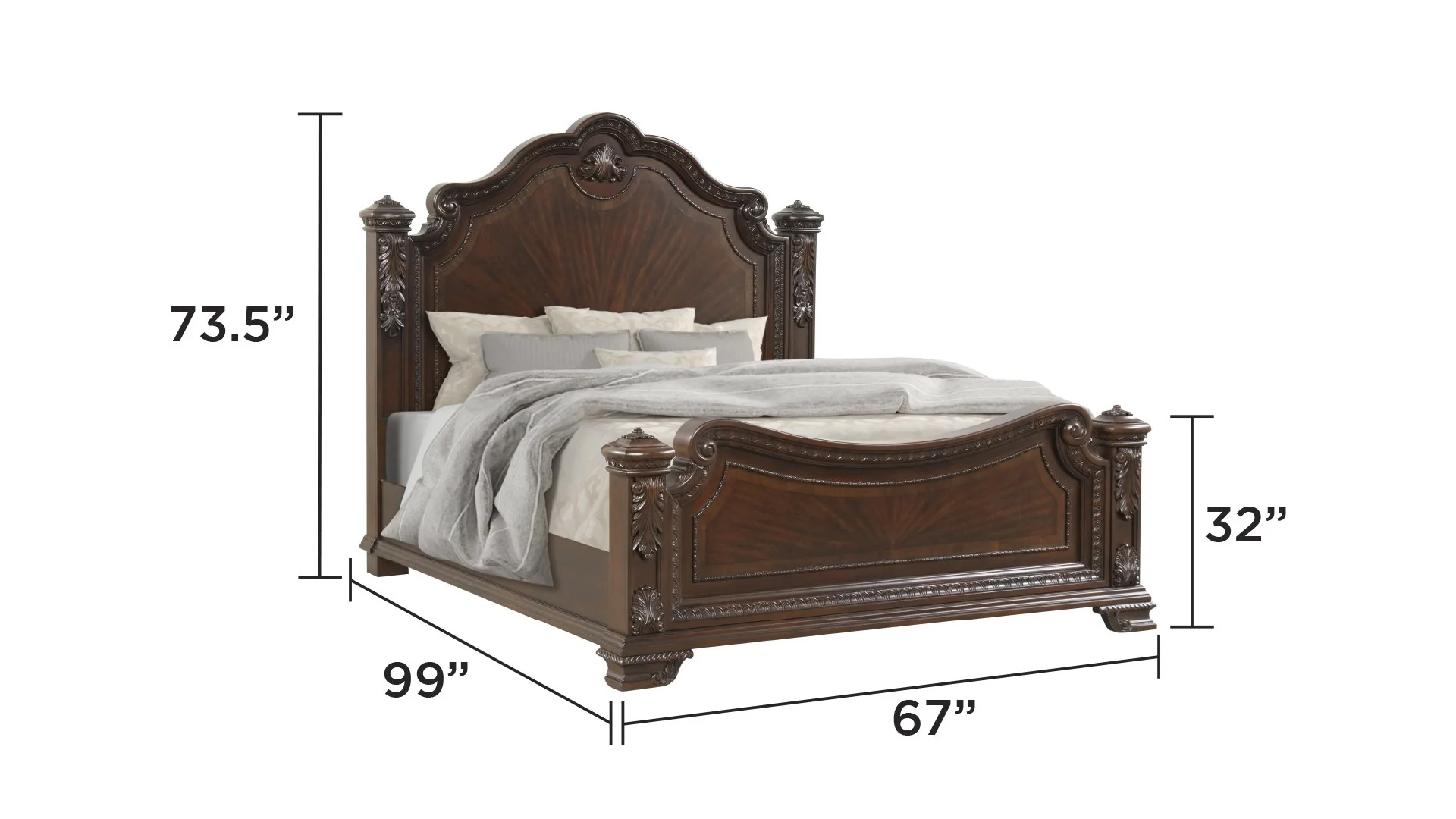 Vintage Queen Bed - Image 2