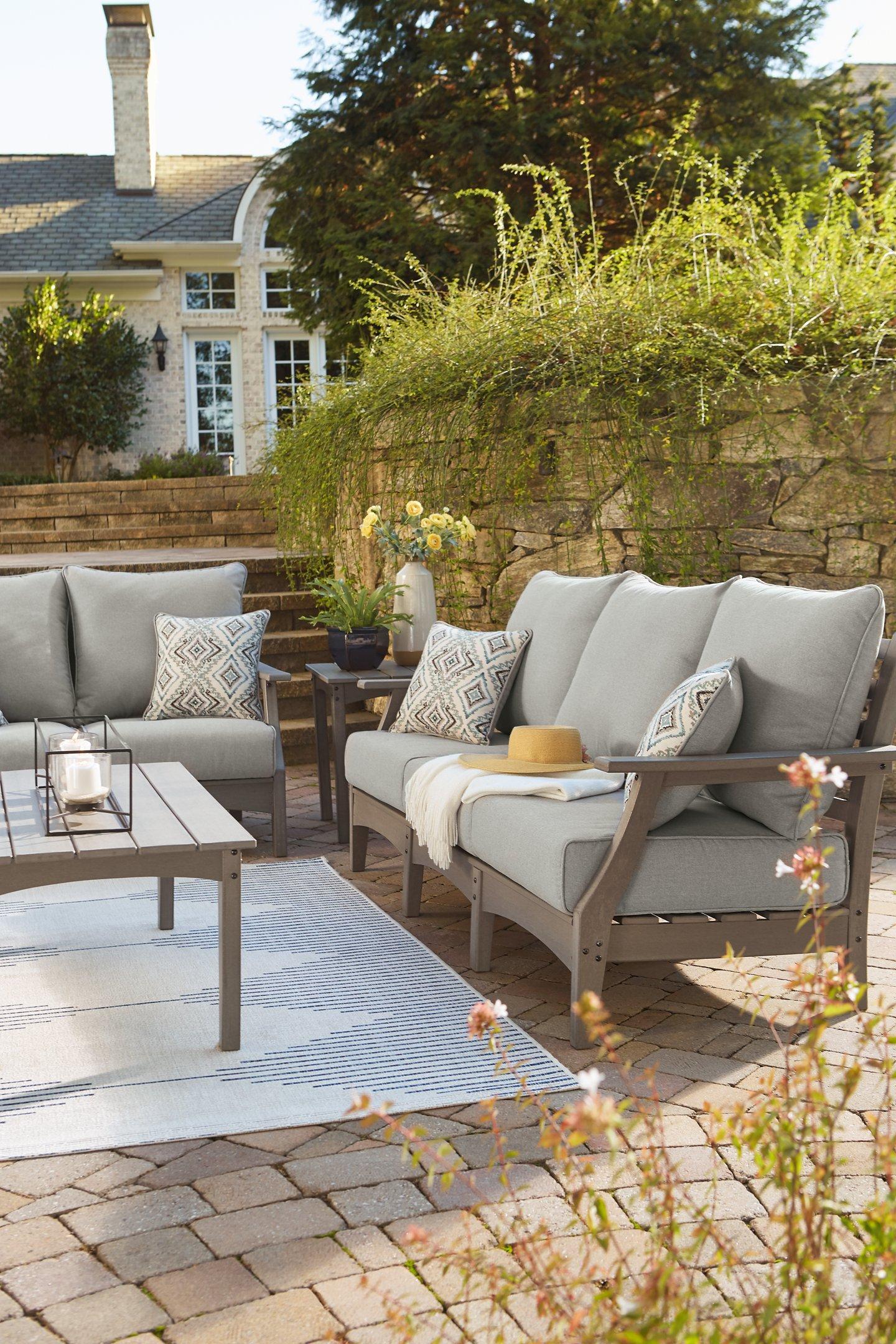 Visola Outdoor Sofa and Loveseat with Coffee Table - Image 13