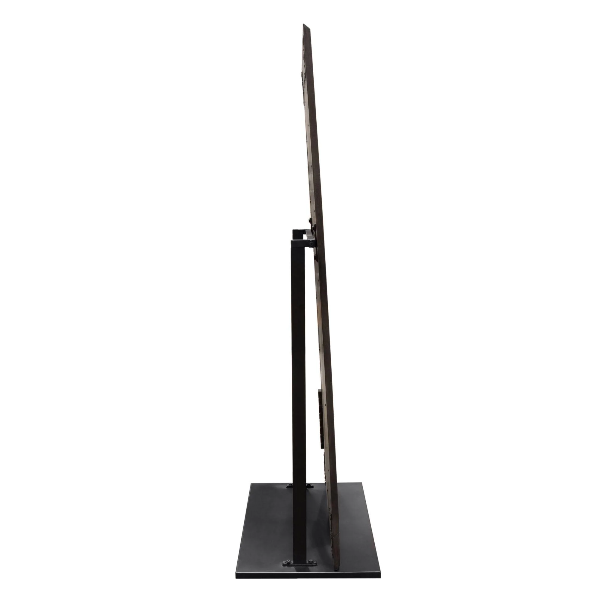Vista Solid Acacia Wood Mirror w/ Live Edge in Espresso Finish w/ Silver Inlay & Black Self-Supporting Stand by Diamond Sofa - Image 7