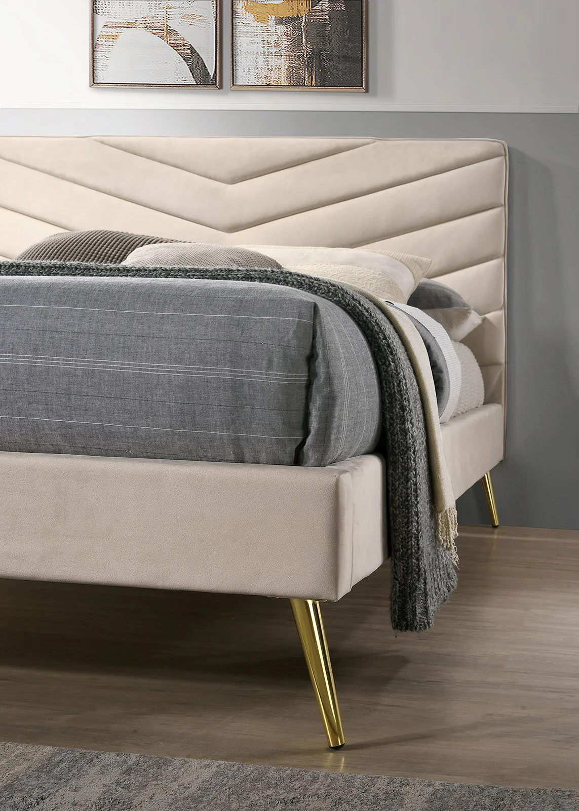 Vivar Full Bed, Beige - Image 2