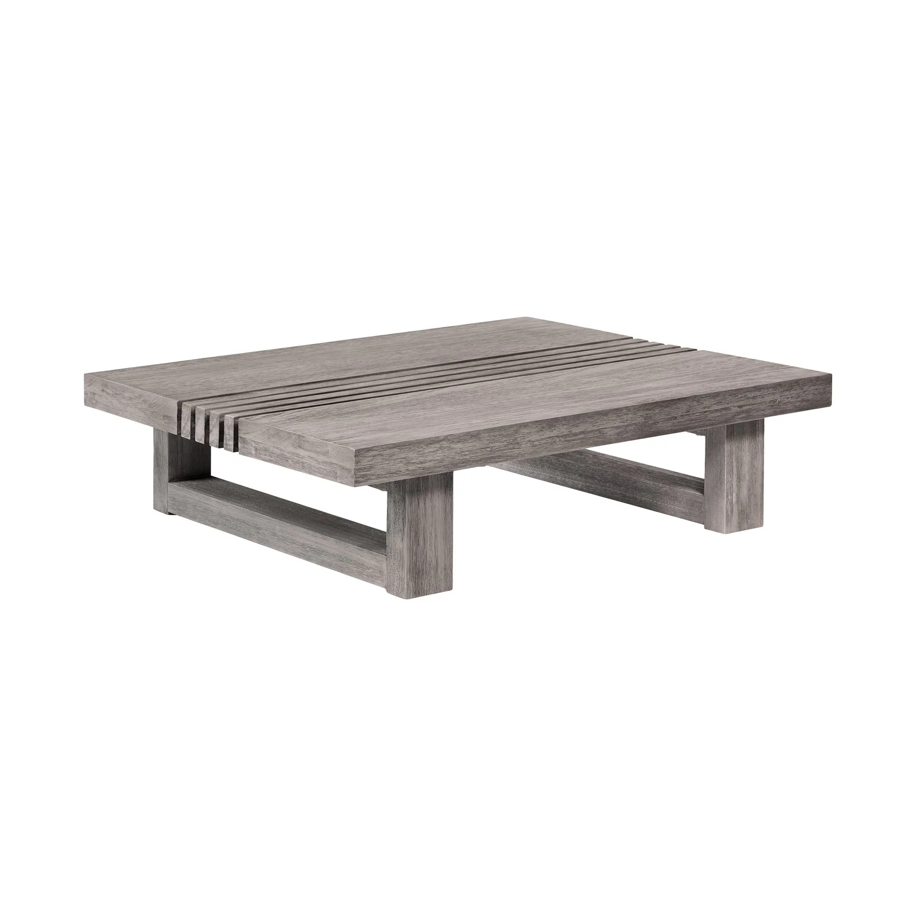 Vivid Outdoor Patio 4 Piece Conversation Set in Gray Eucalyptus Wood with Gray Olefin Cushions - Image 7