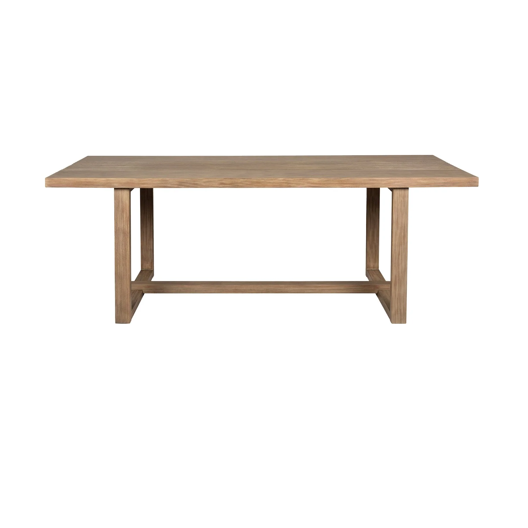 Vivid Outdoor Patio 7 Piece Dining Set in Light Eucalyptus Wood with Taupe Olefin Cushions - Image 5