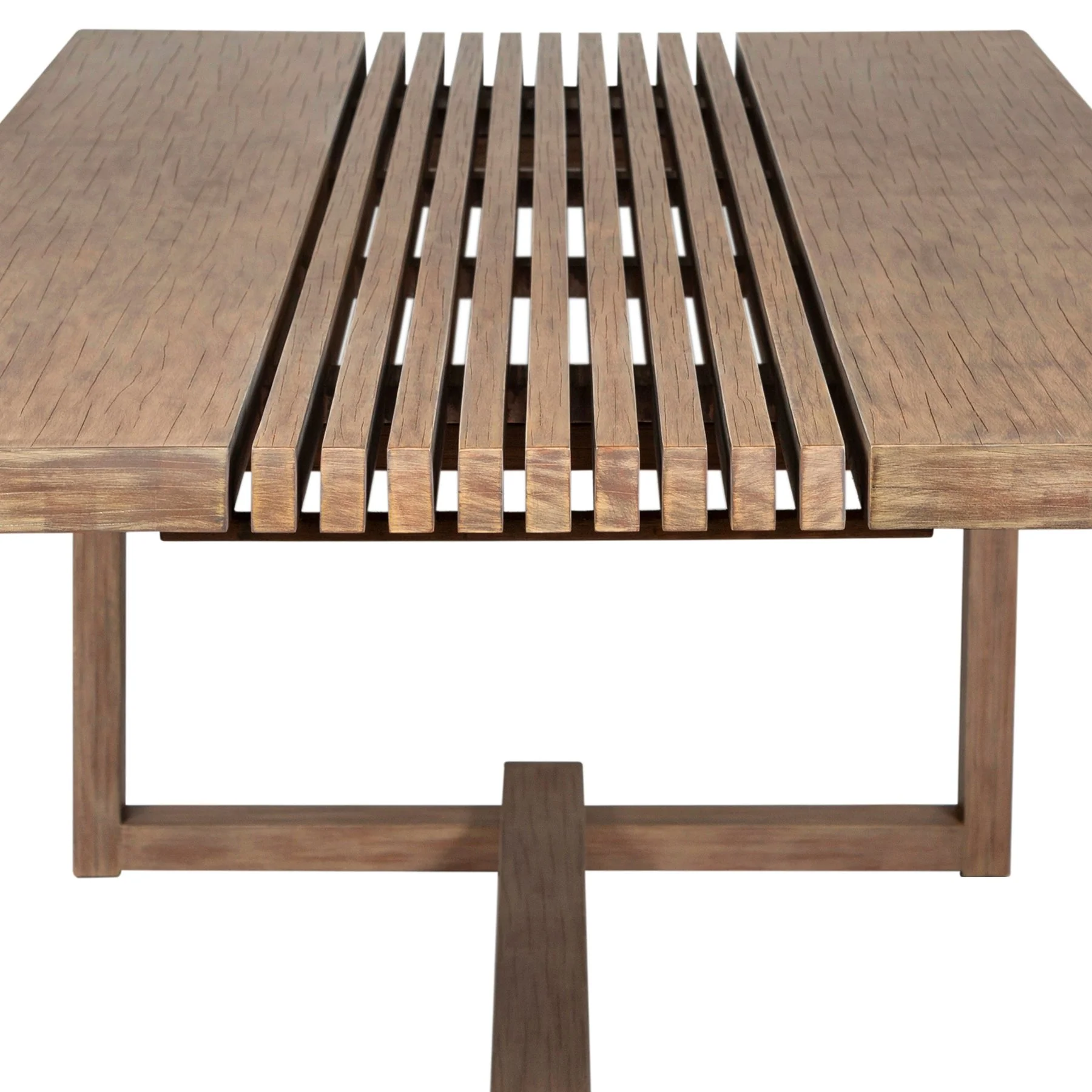 Vivid Outdoor Patio Dining Table in Light Eucalyptus Wood - Image 5