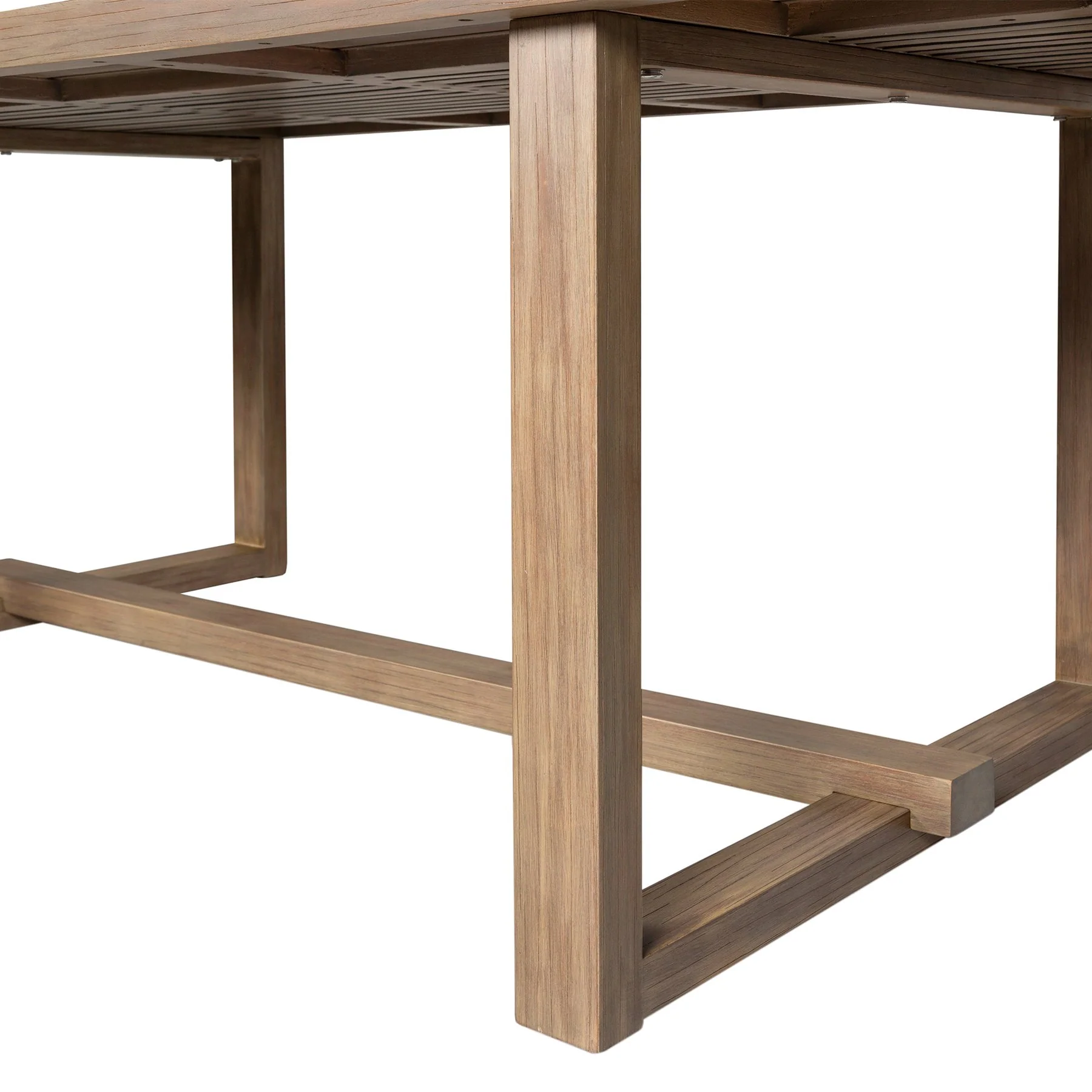 Vivid Outdoor Patio Dining Table in Light Eucalyptus Wood - Image 6