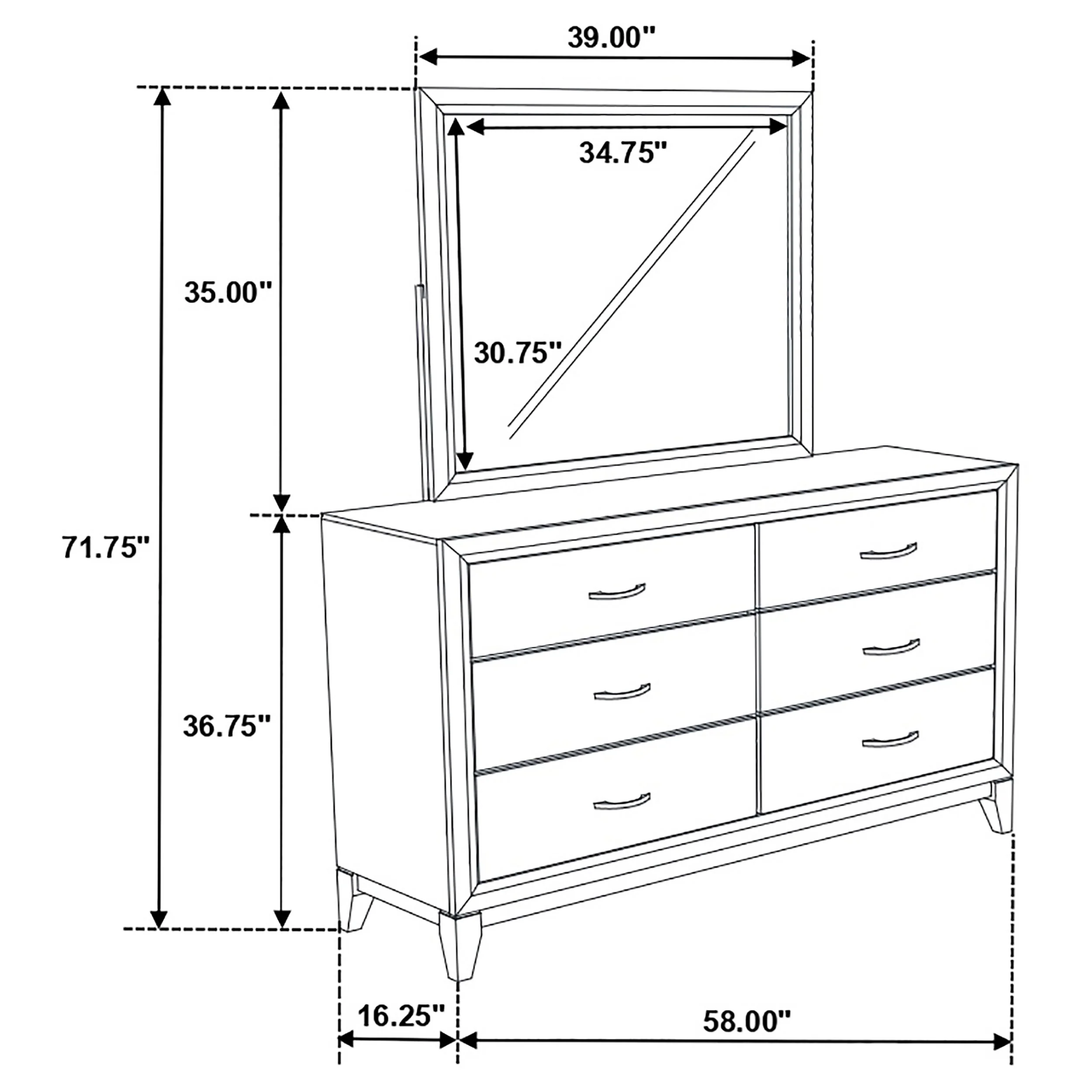 Watson Dresser with Mirror - Image 12