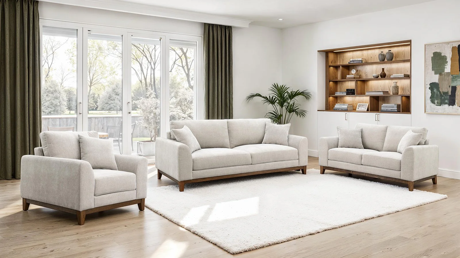 Watton Loveseat, Light Gray - Image 2