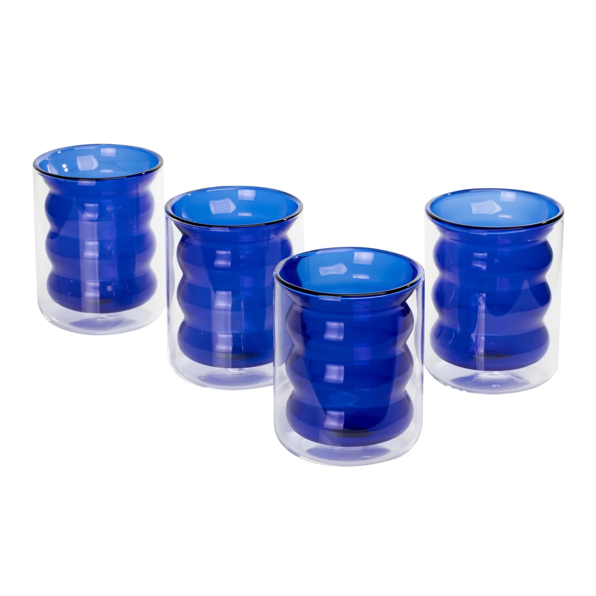 Waves Blue Water Glass - Set of 4 - Image 3