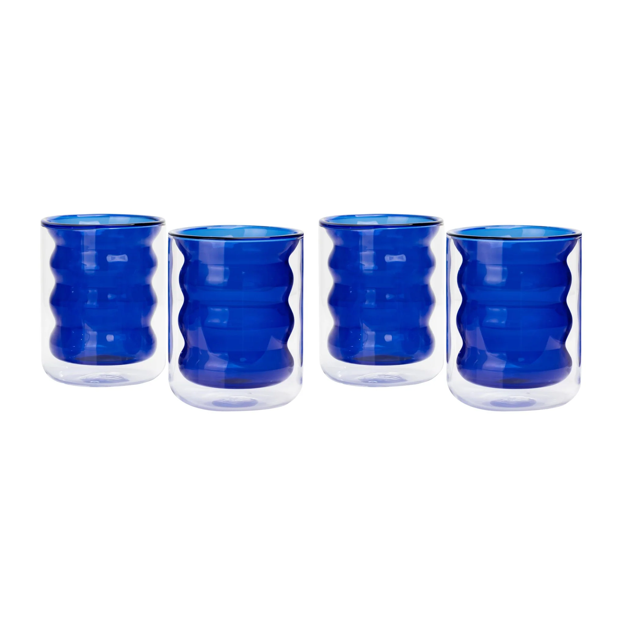 Waves Blue Water Glass - Set of 4 - Image 4