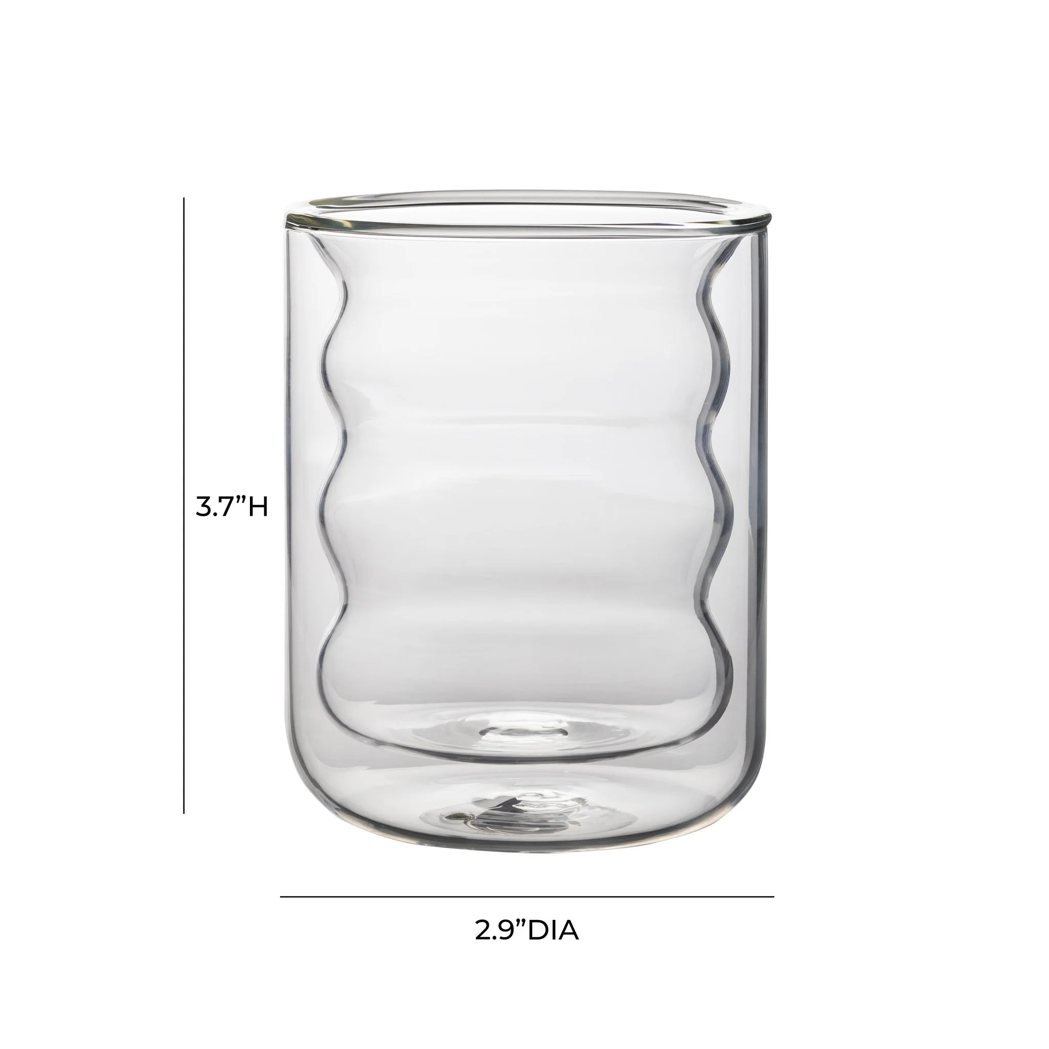 Waves Clear Water Glass - Set of 4 - Image 6