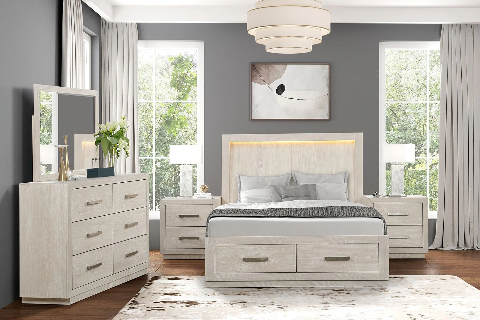 Wellingborough 5 Pc. Queen Bedroom Set w/ Chest - Image 2