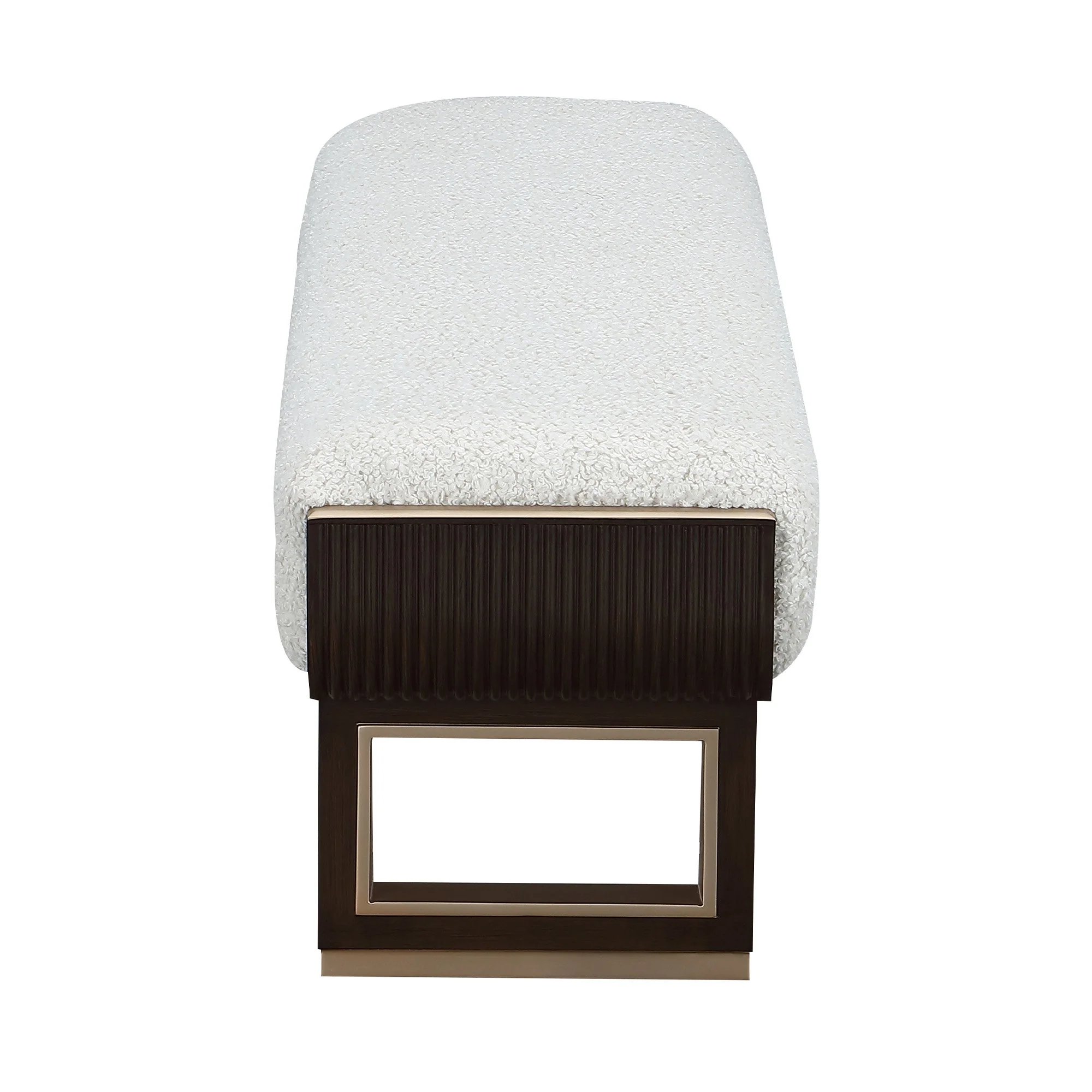 West Kensington Accent Bench - Cream Puff/Medium Espresso - Image 3