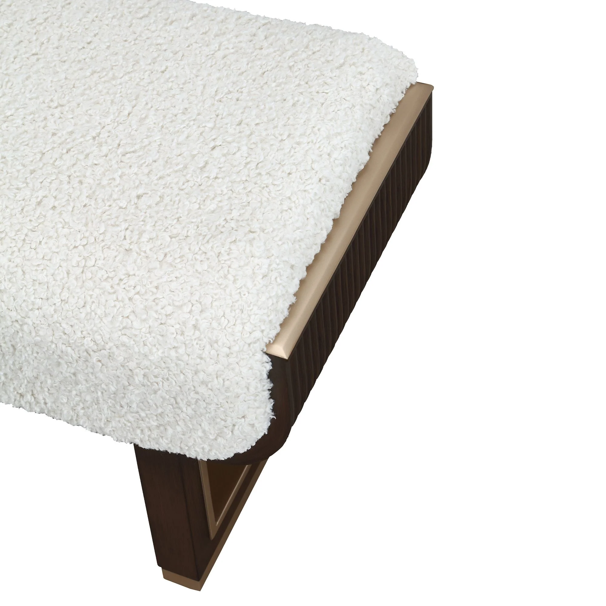 West Kensington Accent Bench - Cream Puff/Medium Espresso - Image 6