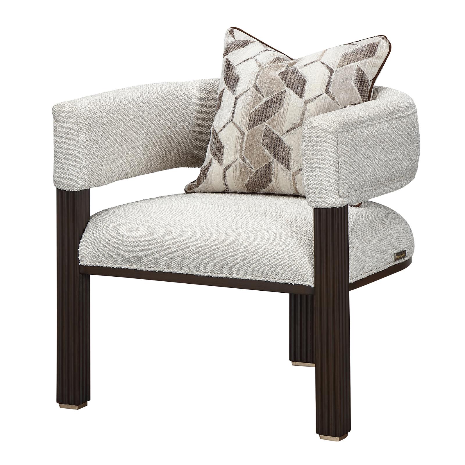 West Kensington Accent Chair - Buff/Medium Espresso - Image 15