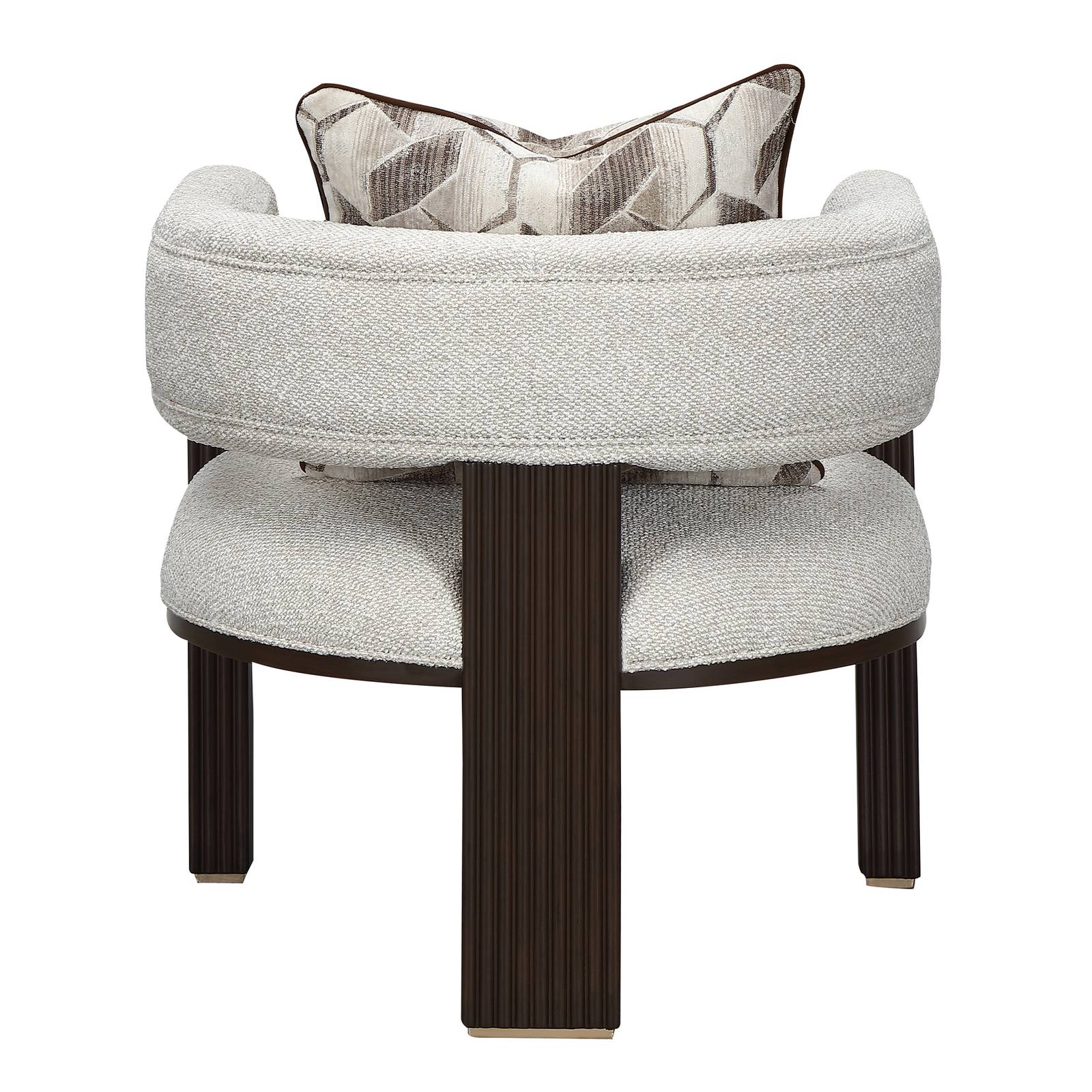 West Kensington Accent Chair - Buff/Medium Espresso - Image 5