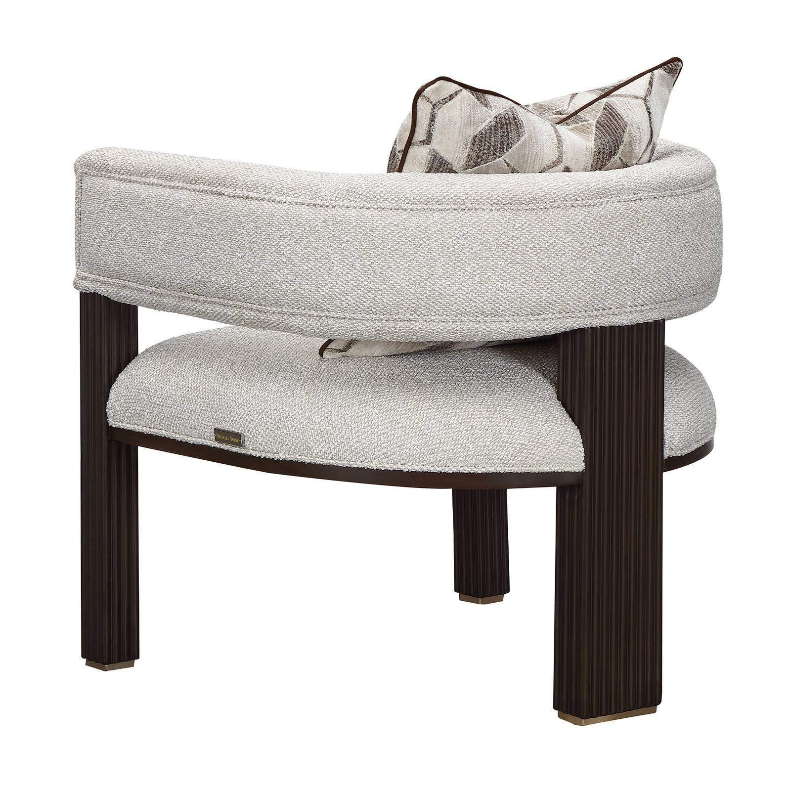 West Kensington Accent Chair - Buff/Medium Espresso - Image 6