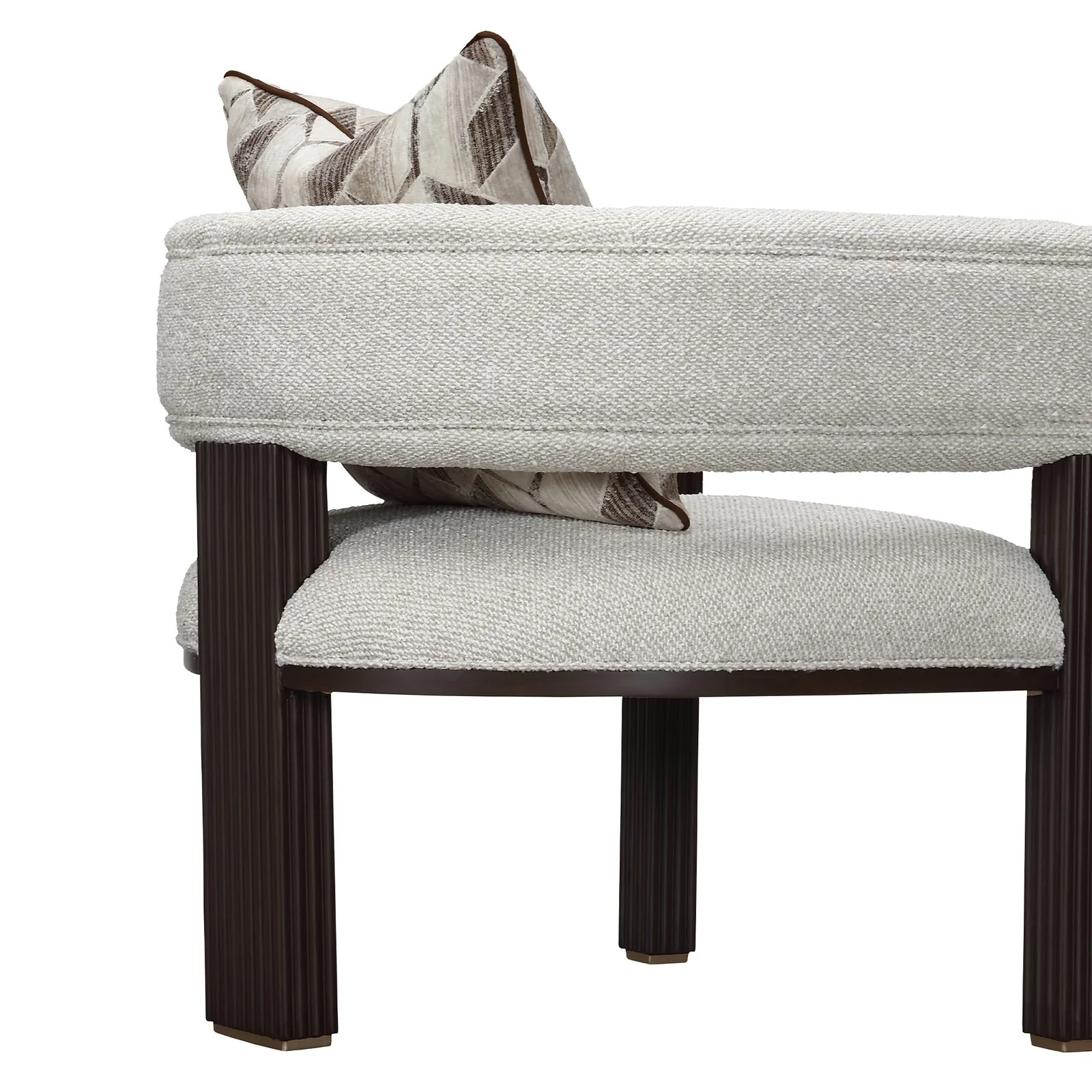 West Kensington Accent Chair - Buff/Medium Espresso - Image 9