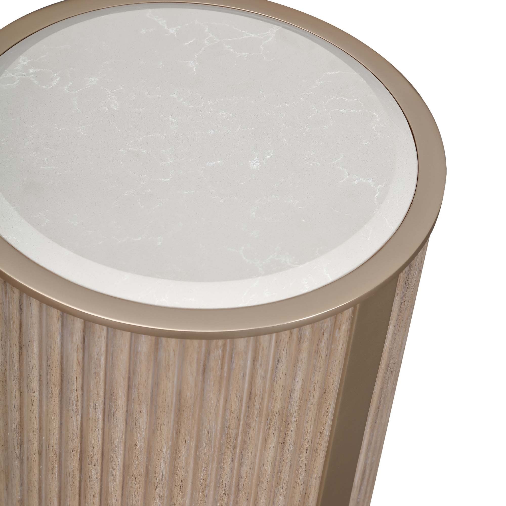 West Kensington Chairside Table - Sea Salt Caramel - Image 3