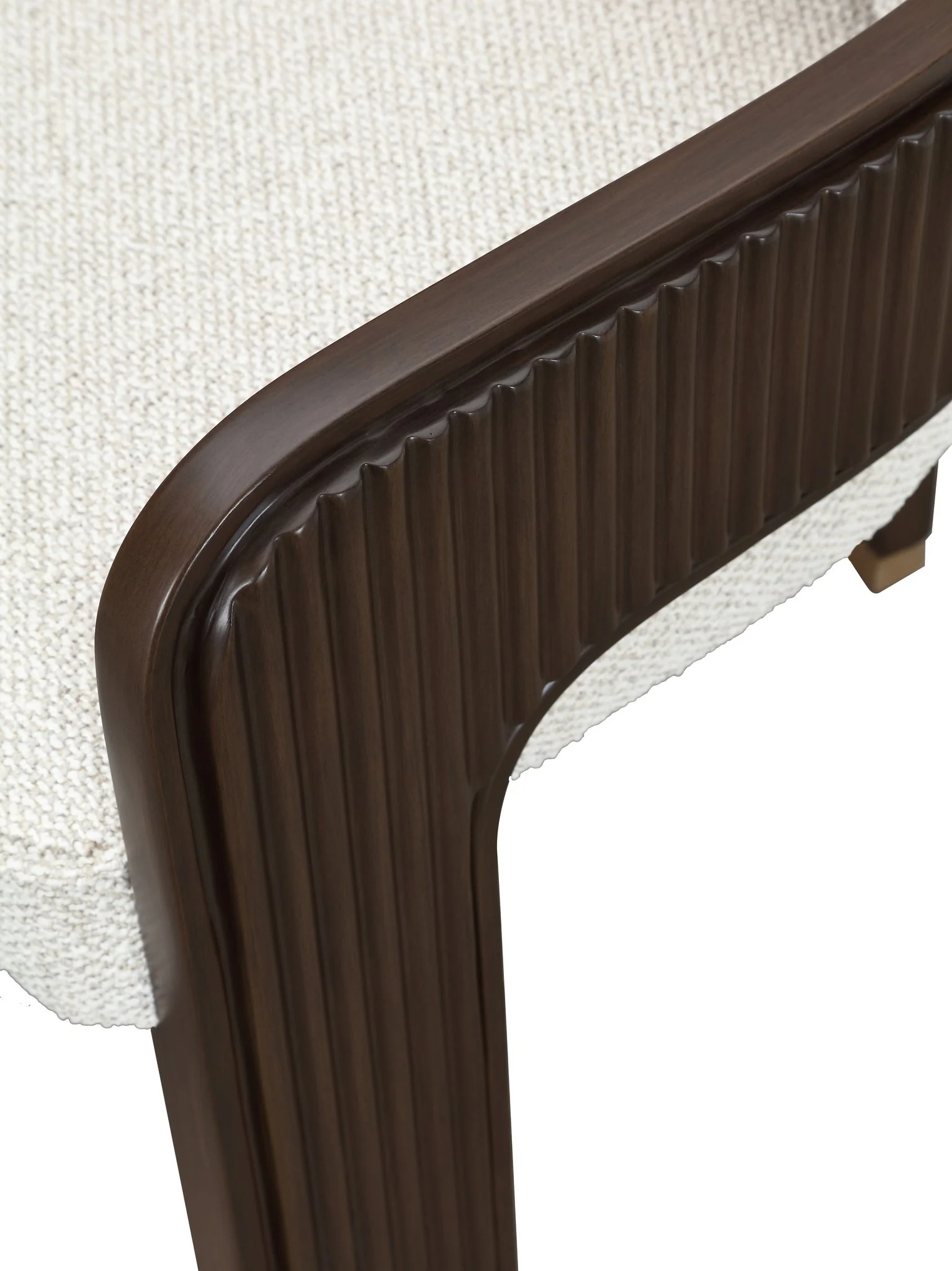 West Kensington Dining Arm Chair - Buff/Medium Espresso - Image 8