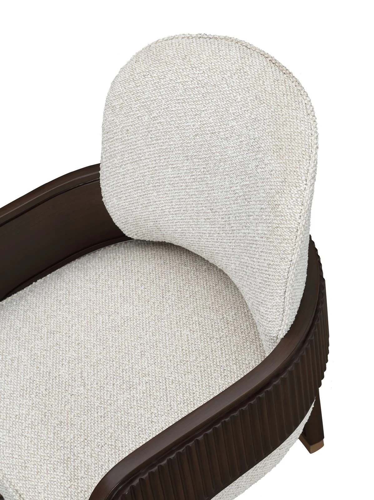 West Kensington Dining Arm Chair - Buff/Medium Espresso - Image 9