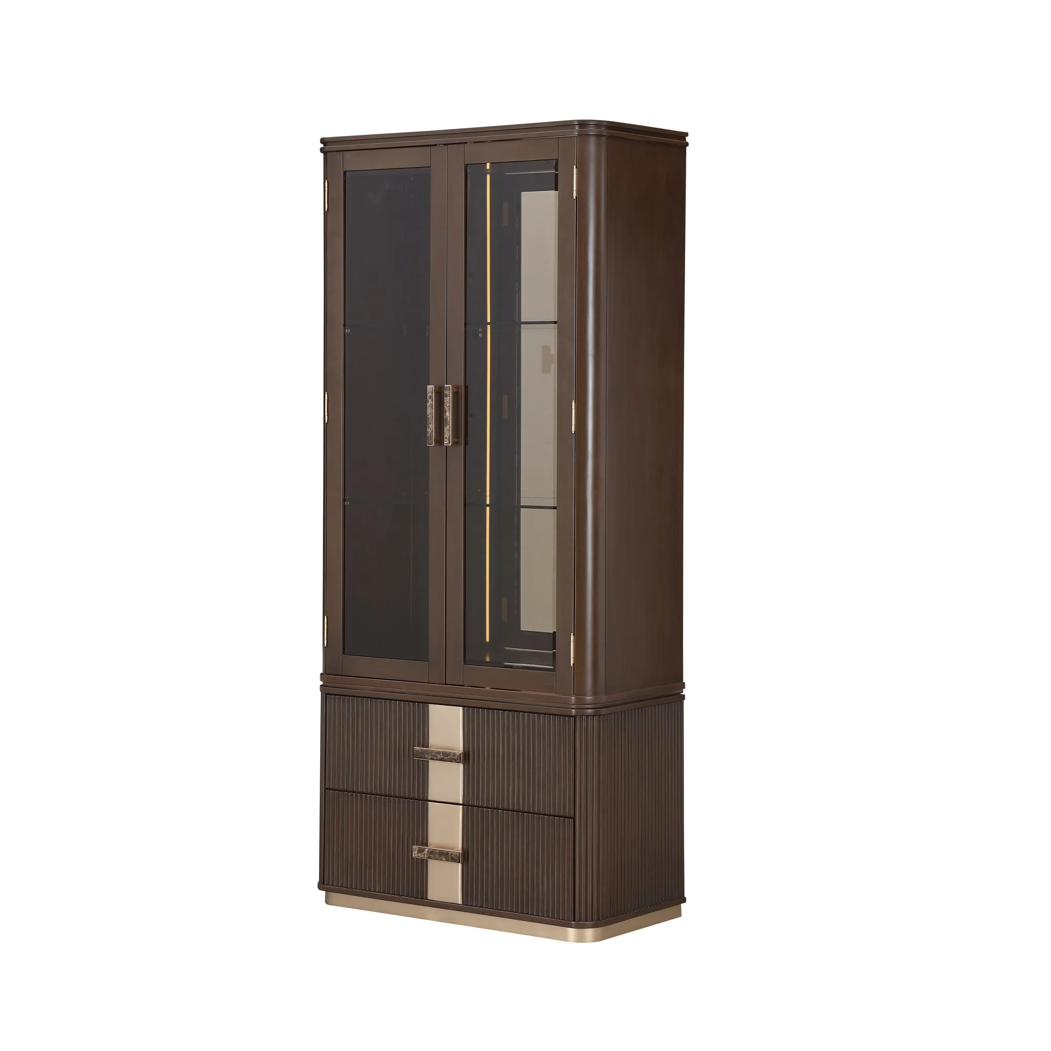 West Kensington Display Cabinet - Medium Espresso - Image 14