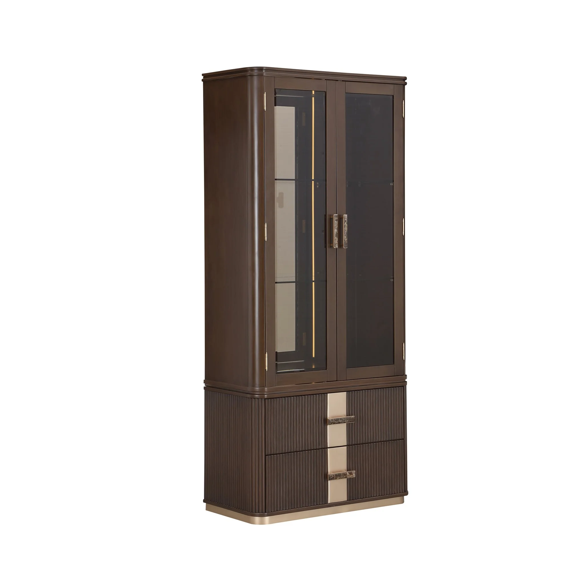West Kensington Display Cabinet - Medium Espresso - Image 2