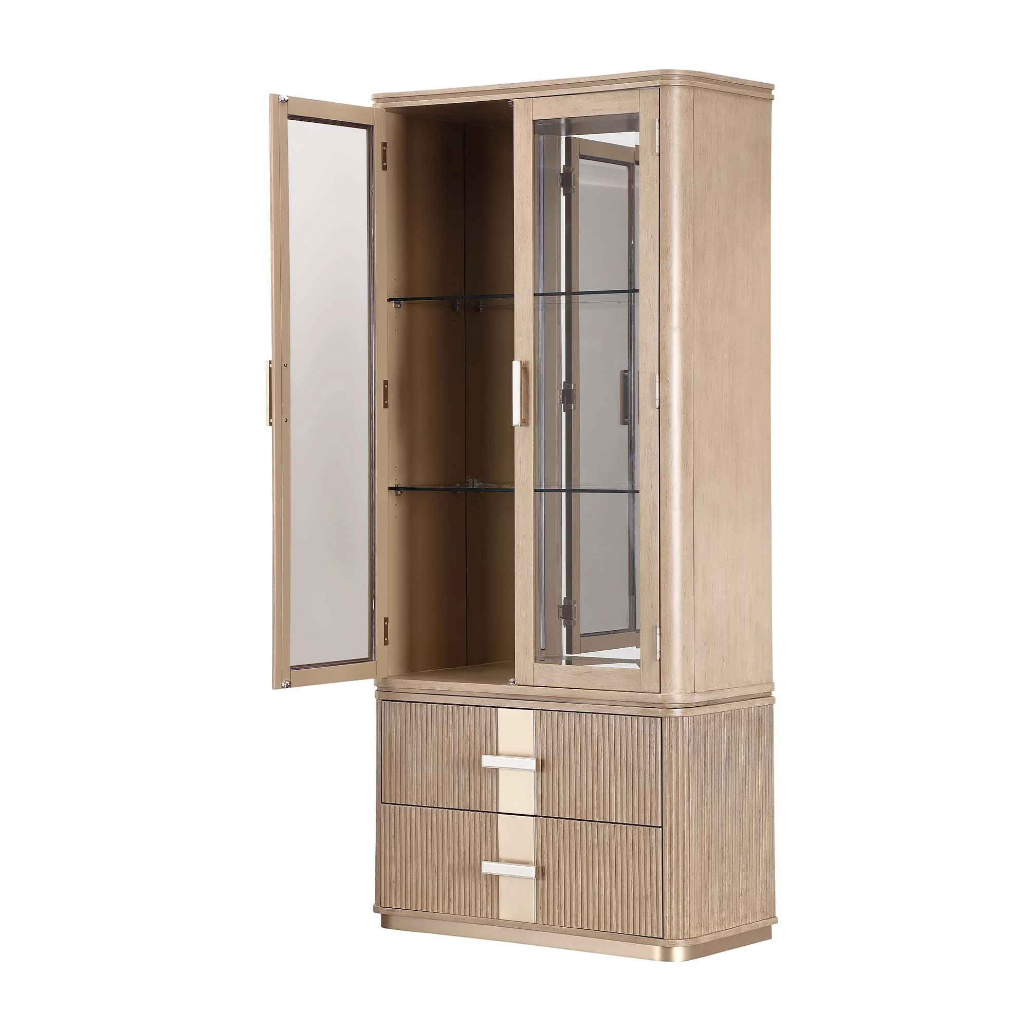 West Kensington Display Cabinet - Sea Salt Caramel - Image 4