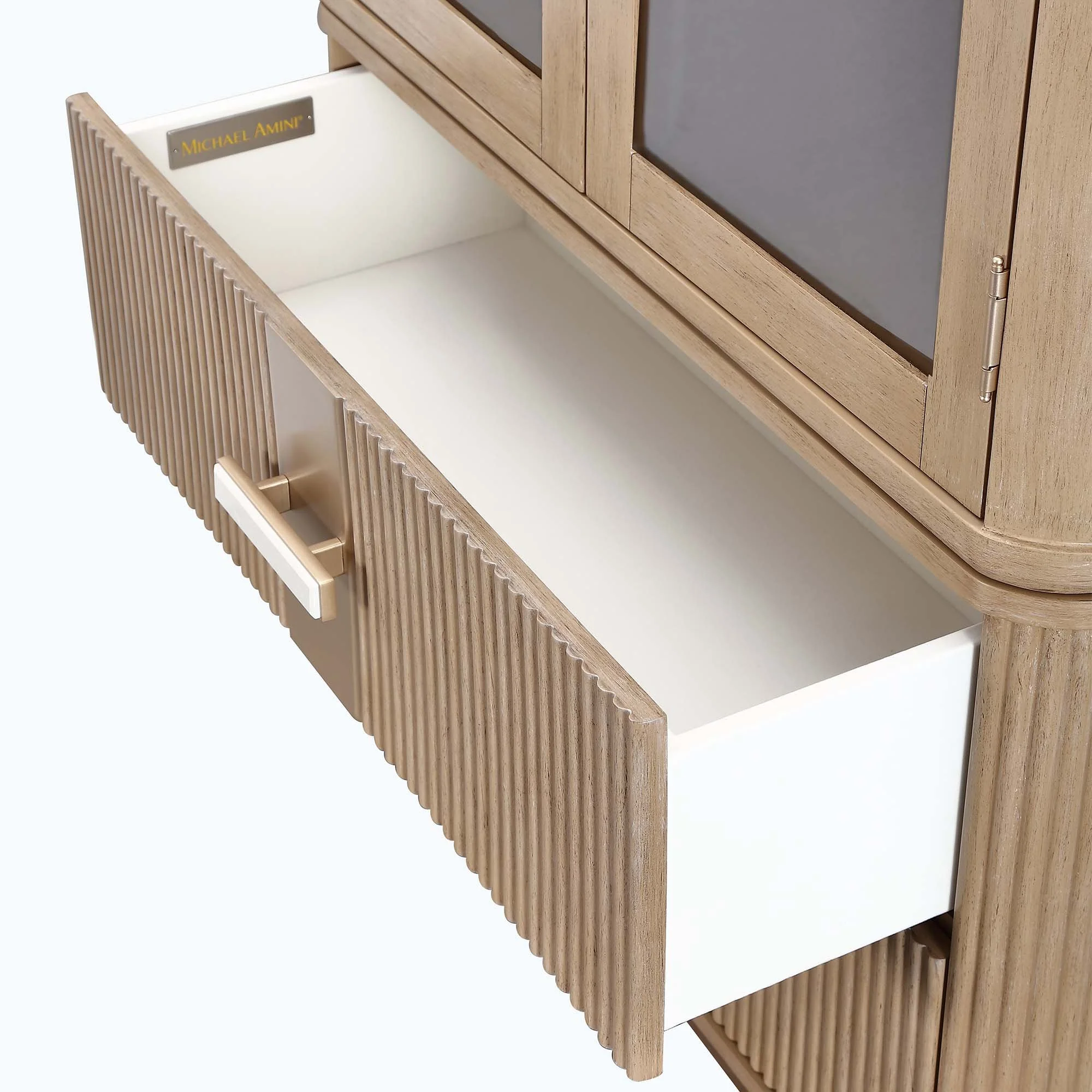 West Kensington Display Cabinet - Sea Salt Caramel - Image 7