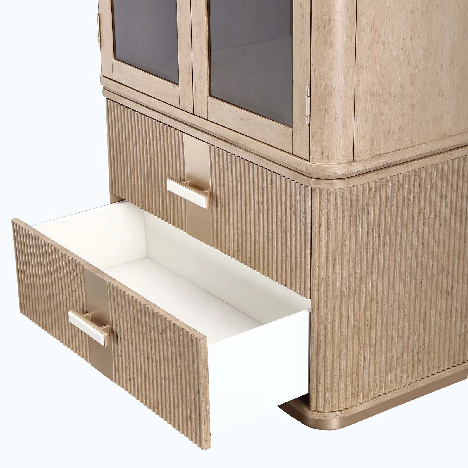 West Kensington Display Cabinet - Sea Salt Caramel - Image 8